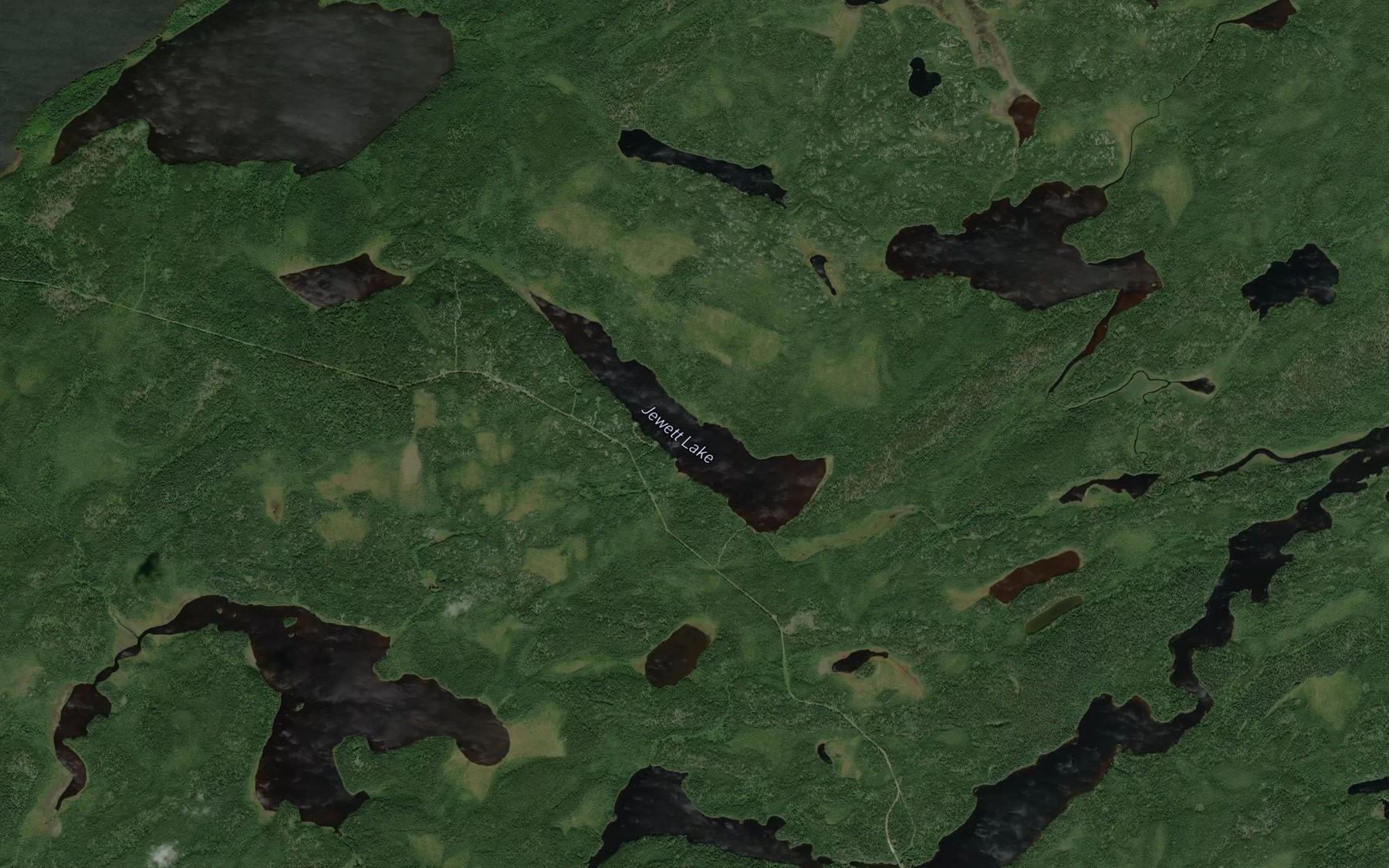 Satellite map of the Jewett Lake
