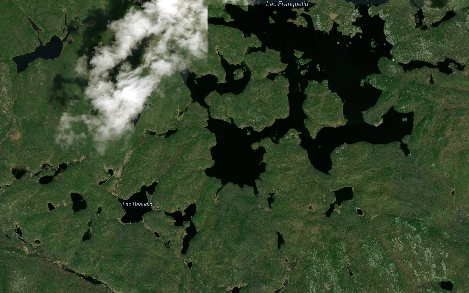Satellite map of the Grand lac Chameau