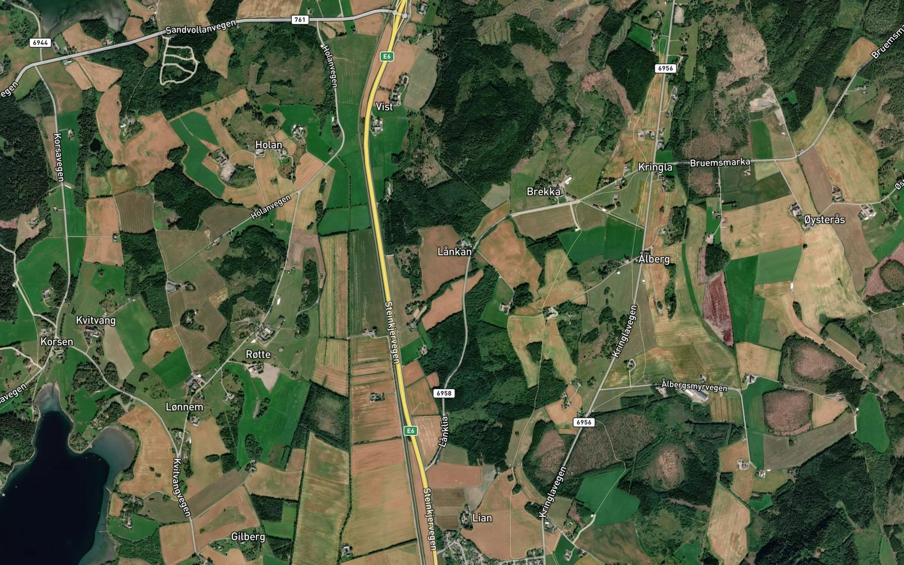 Satellite map of the Lankbekken