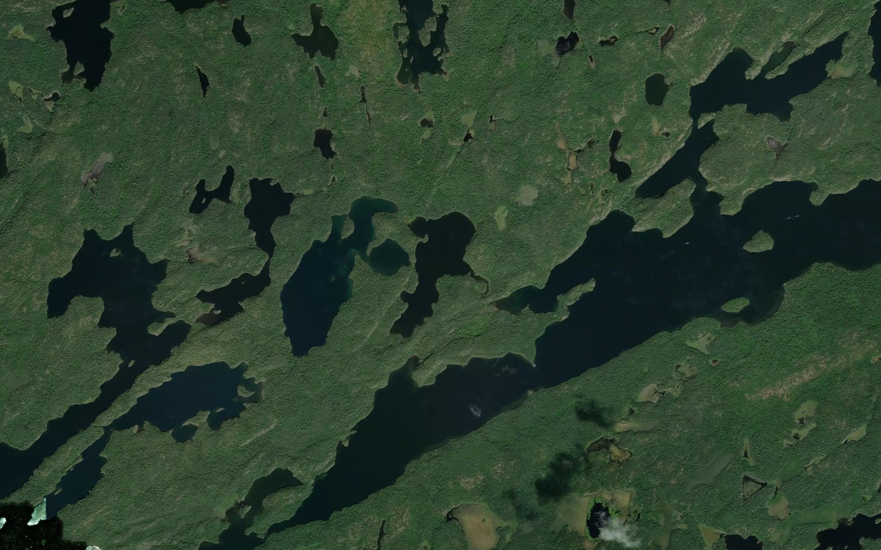 Satellite map of the Darrow Lake