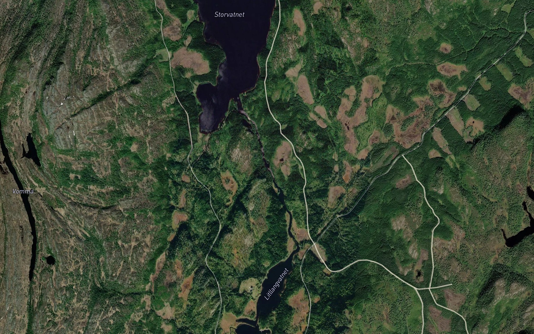 Satellite map of the Gammelsagelva