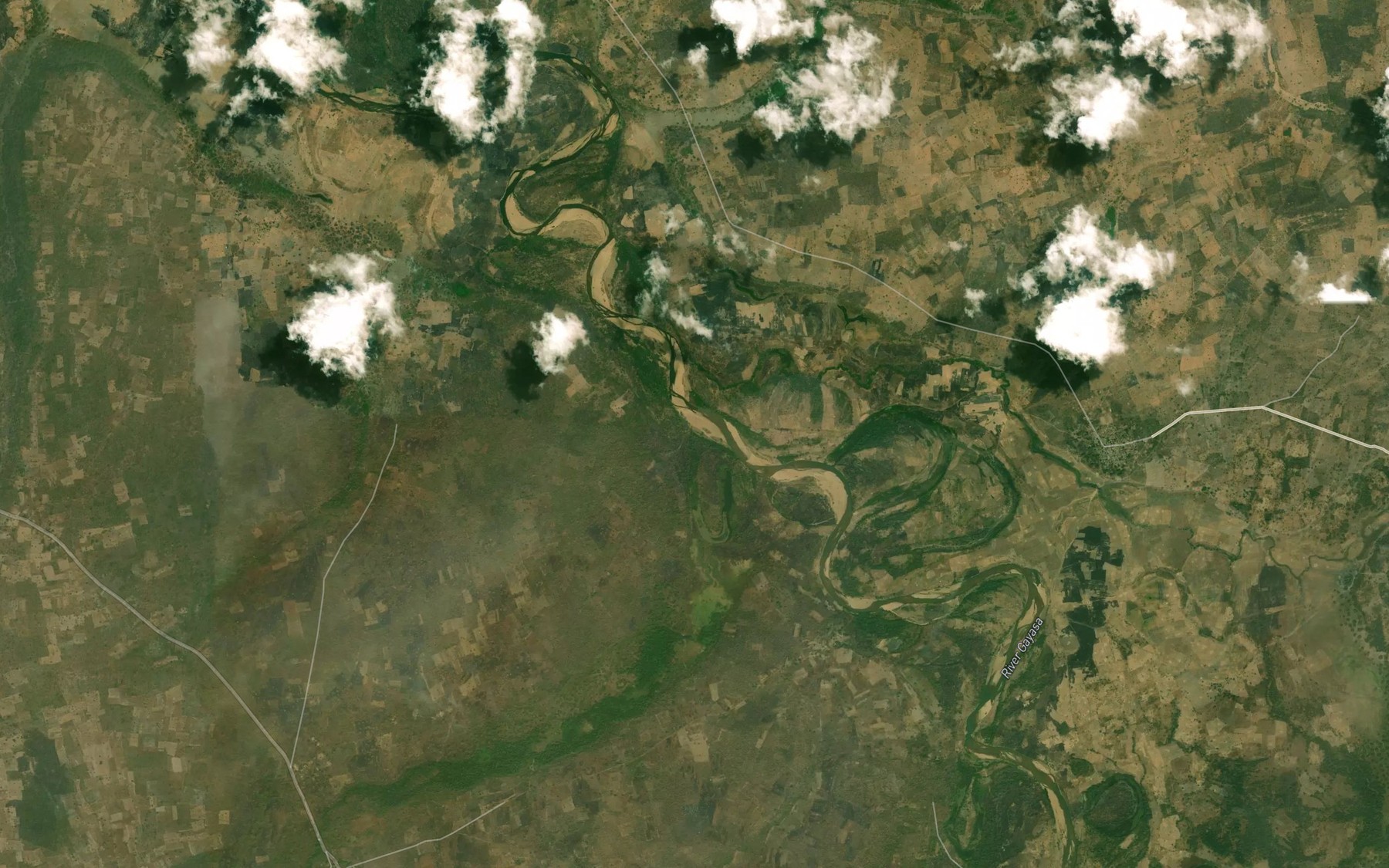 Satellite map of the River Barakuno