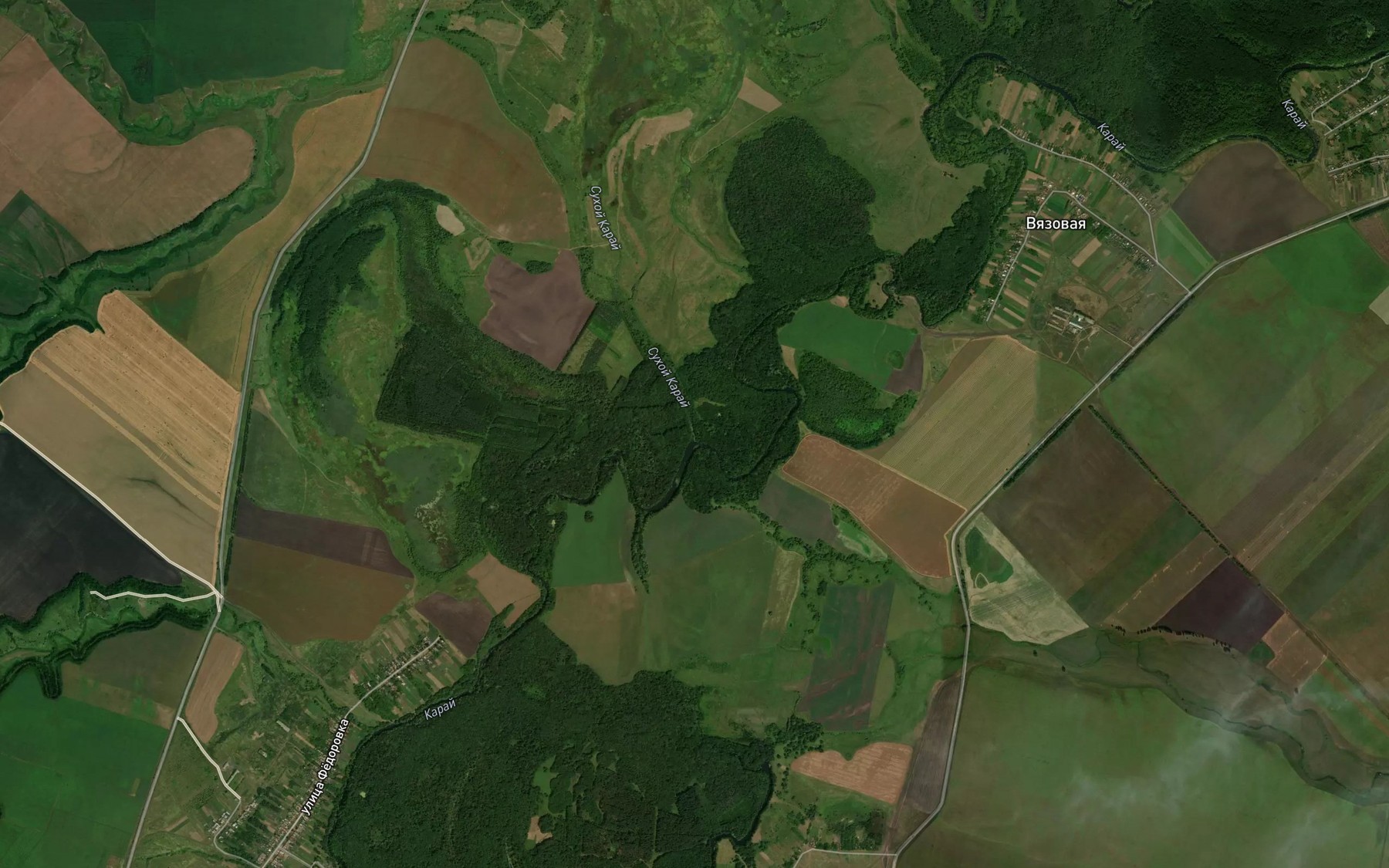 Satellite map of the Sukhoy Karay