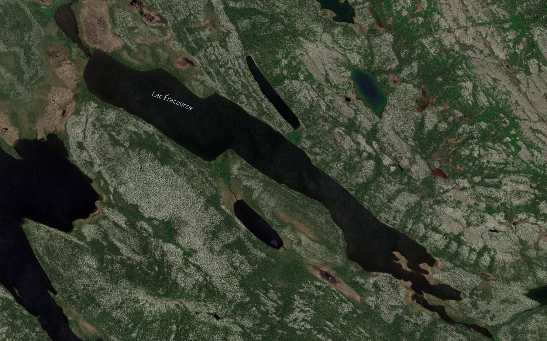 Satellite map of the Lac Eracourcie