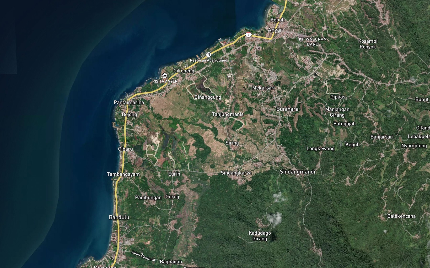 Satellite map of the Ci Paseh