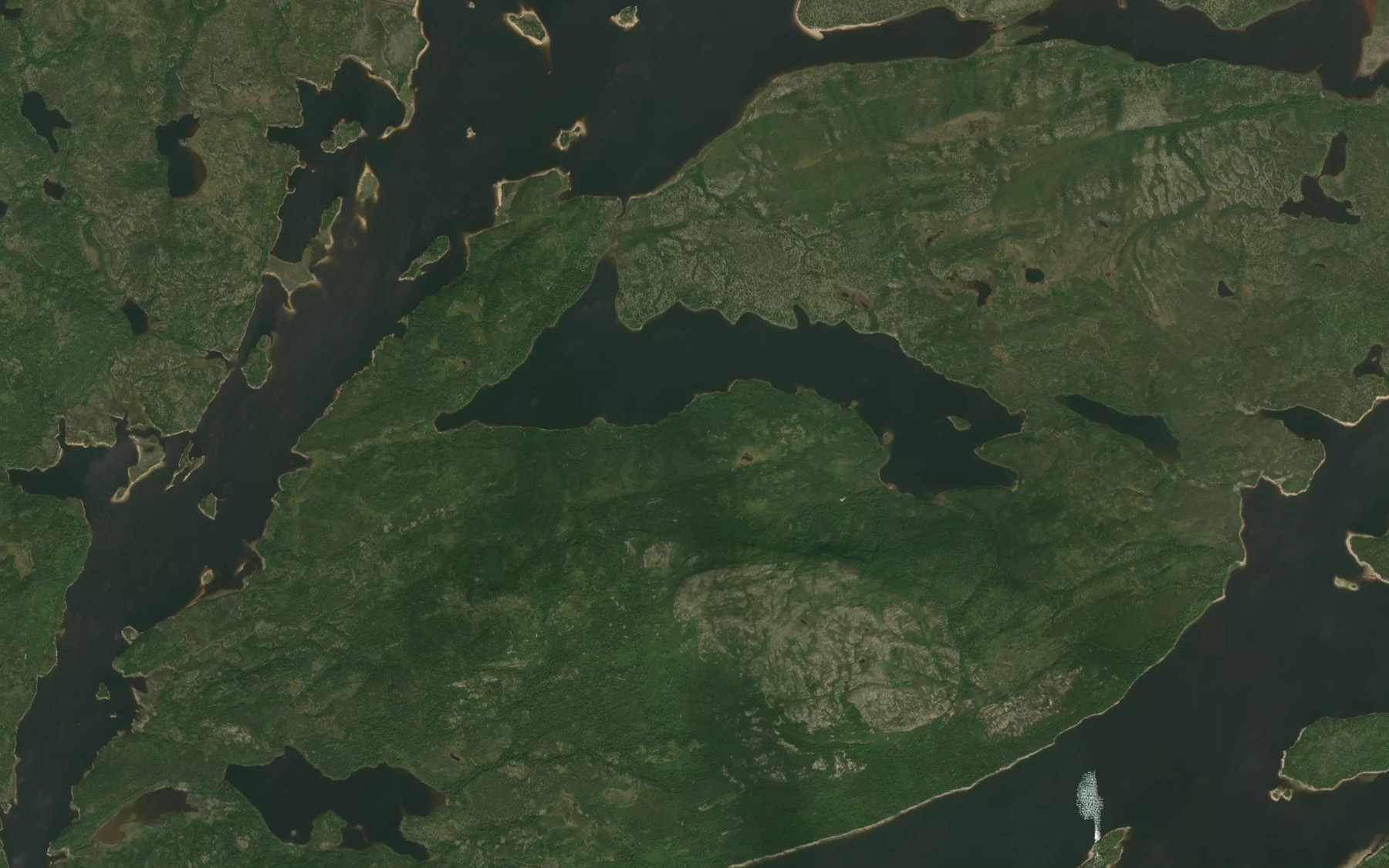 Satellite map of the Baie Waminancis