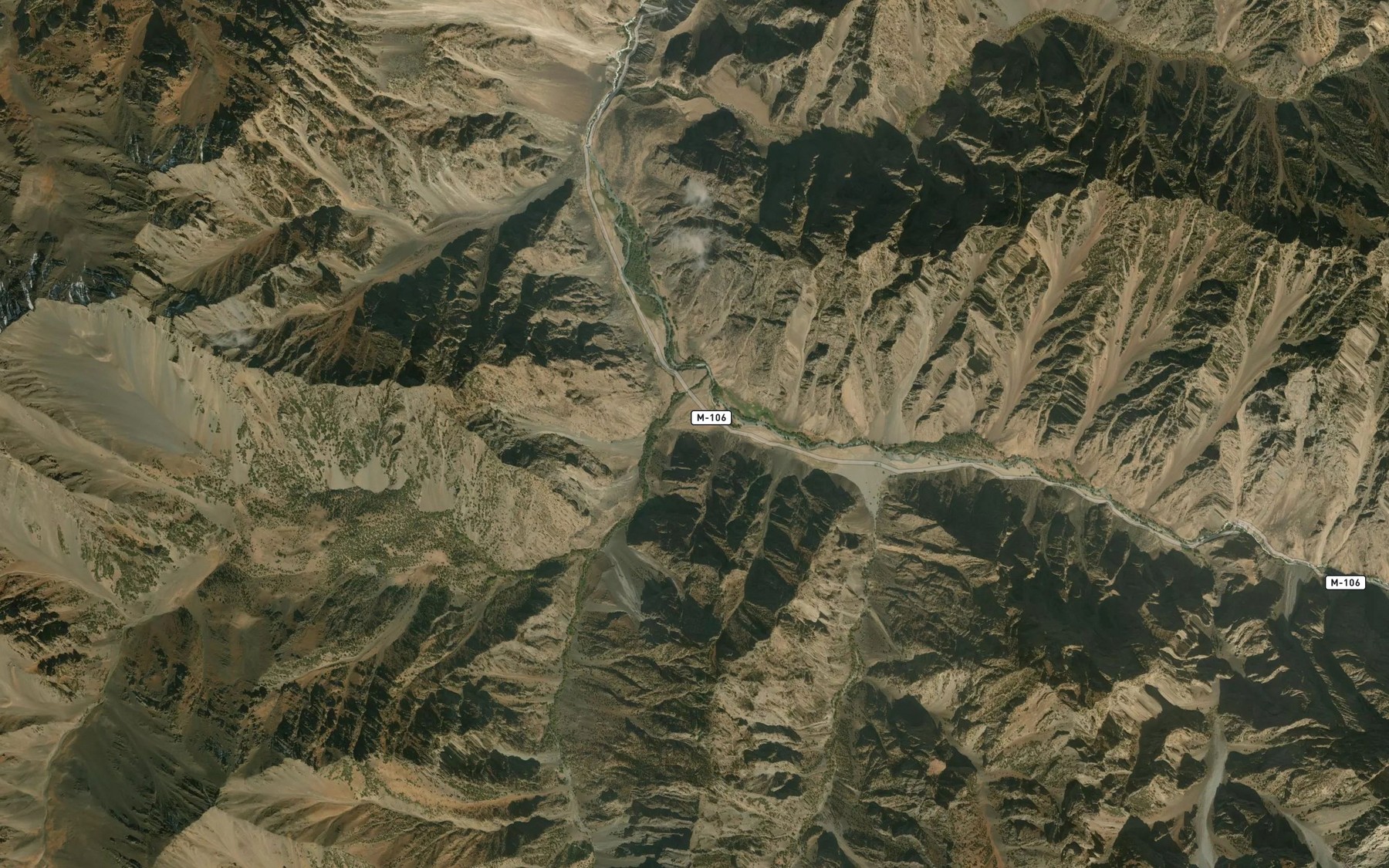 Satellite map of the Kaindy