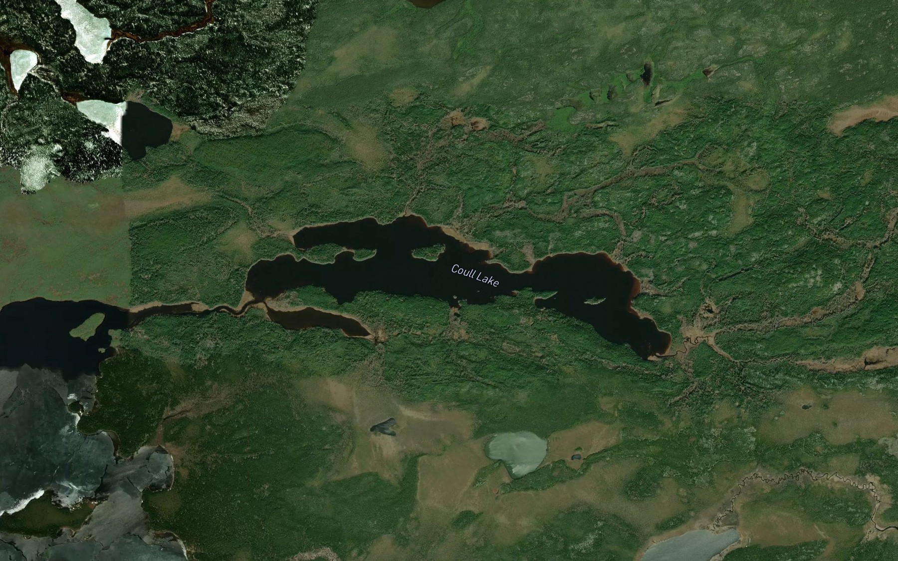 Satellite map of the Coull Lake