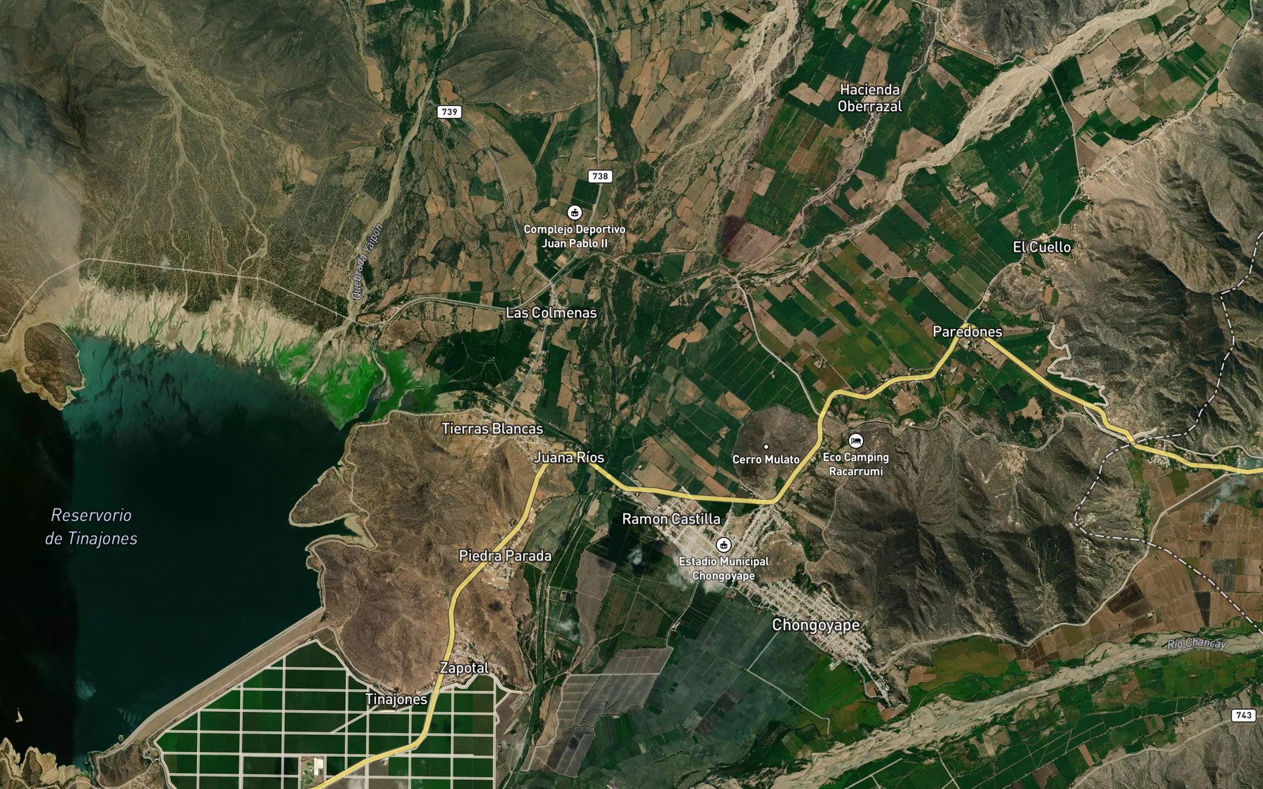 Satellite map of the Quebrada Magin