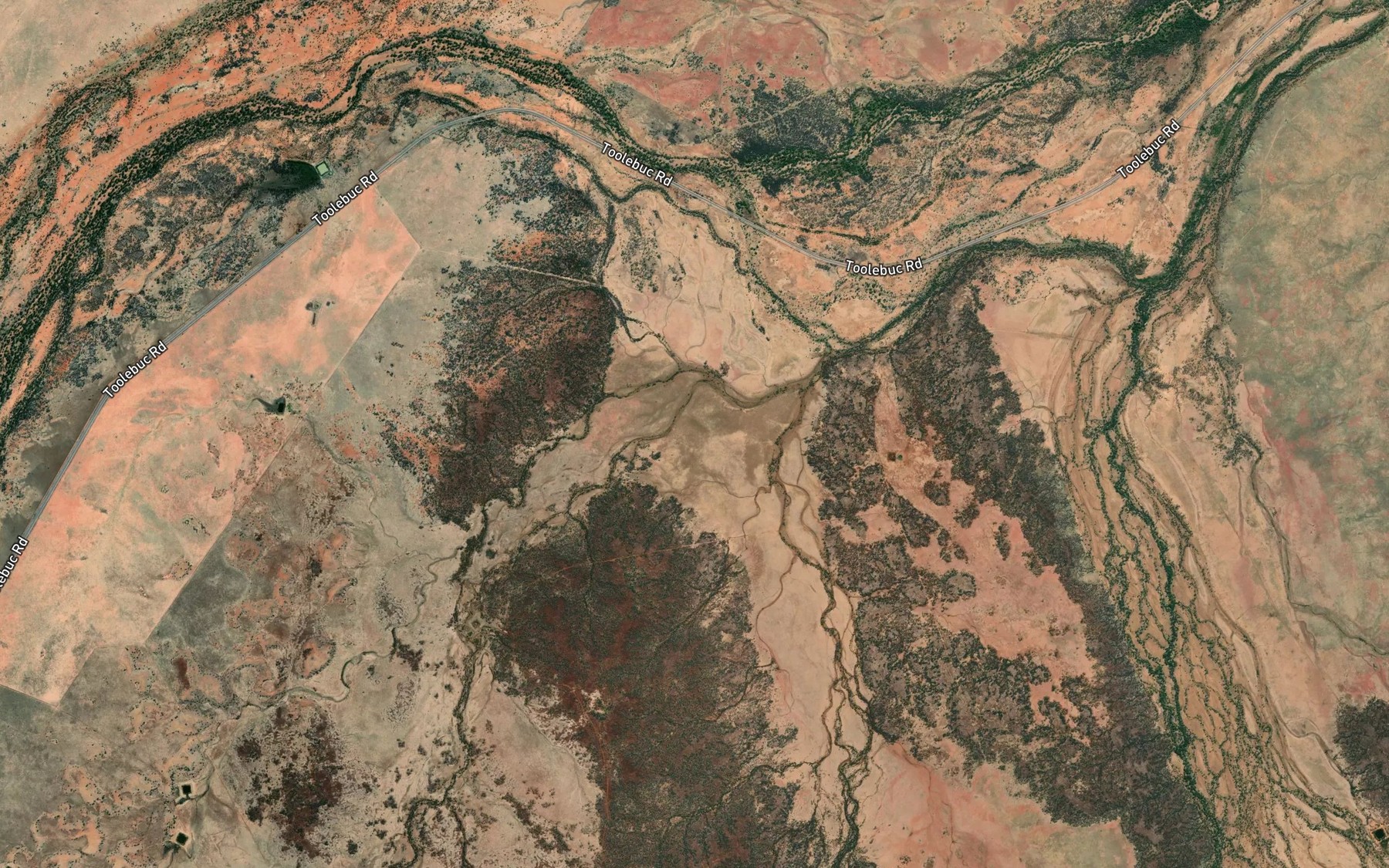 Satellite map of the Nettle Creek