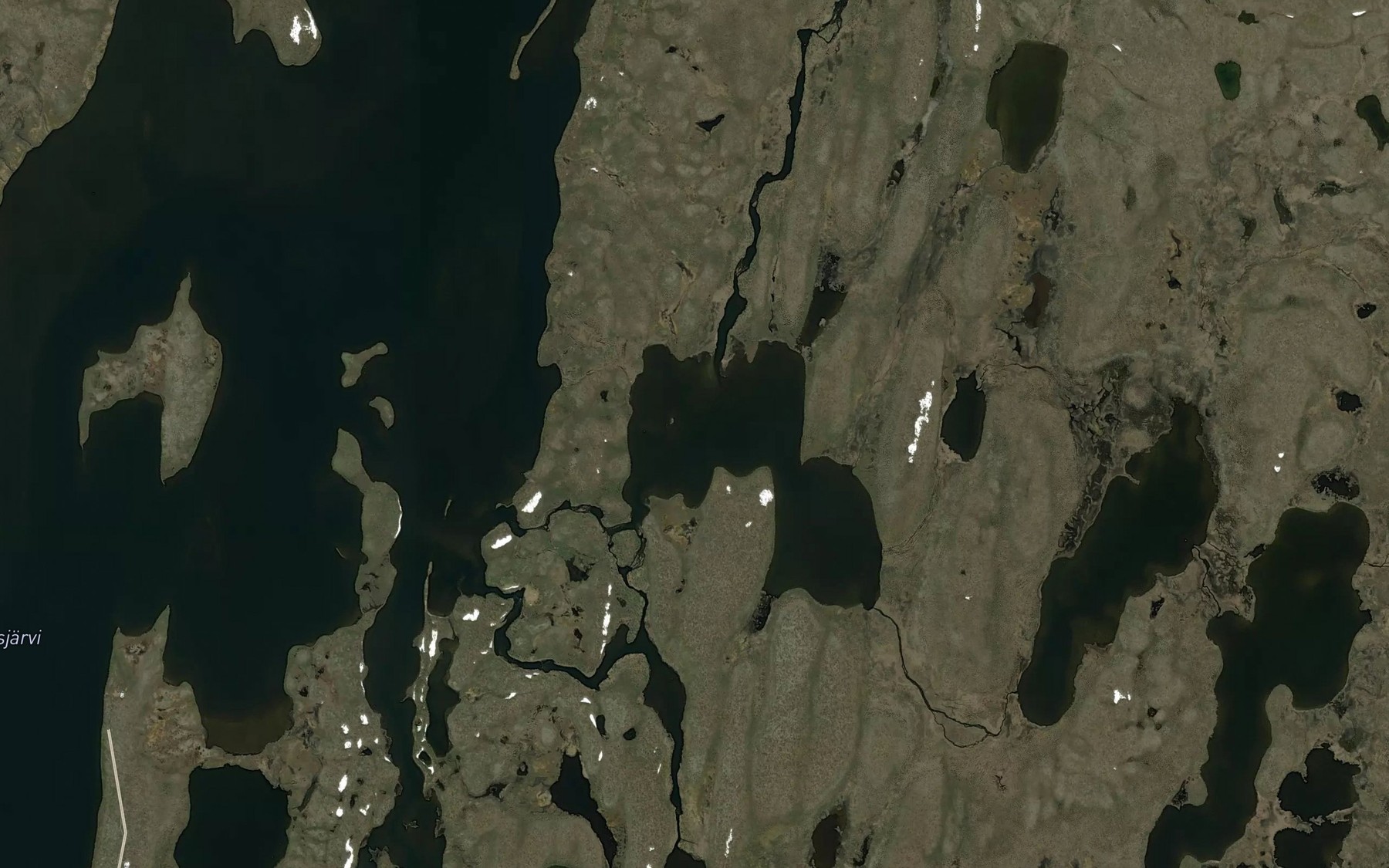 Satellite map of the Njargajavri