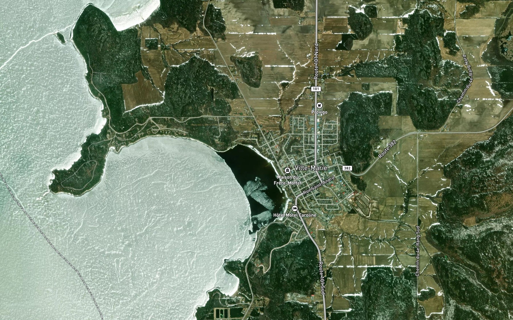 Satellite map of the Ruisseau Beaudin