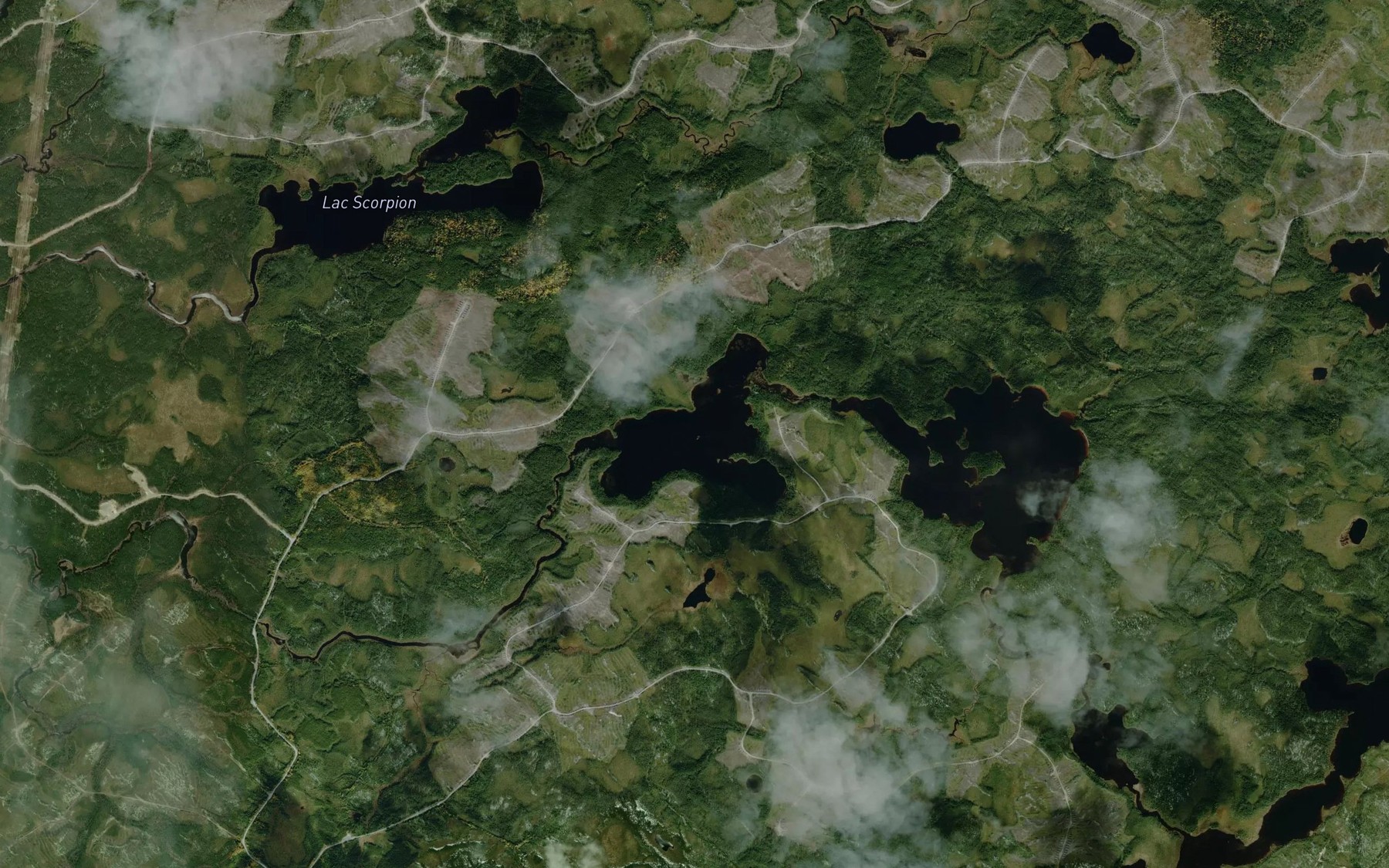 Satellite map of the Lac Sunrise