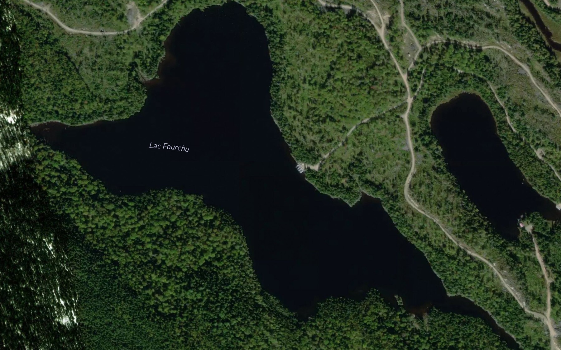 Satellite map of the Lac Fourchu