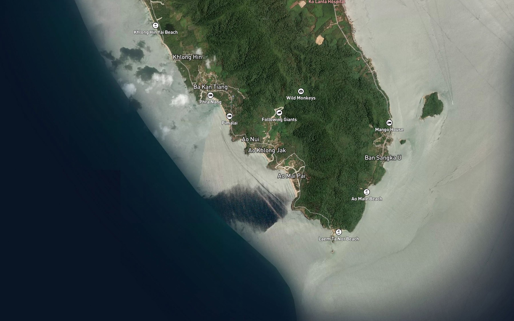 Satellite map of the Ao Ko Chak