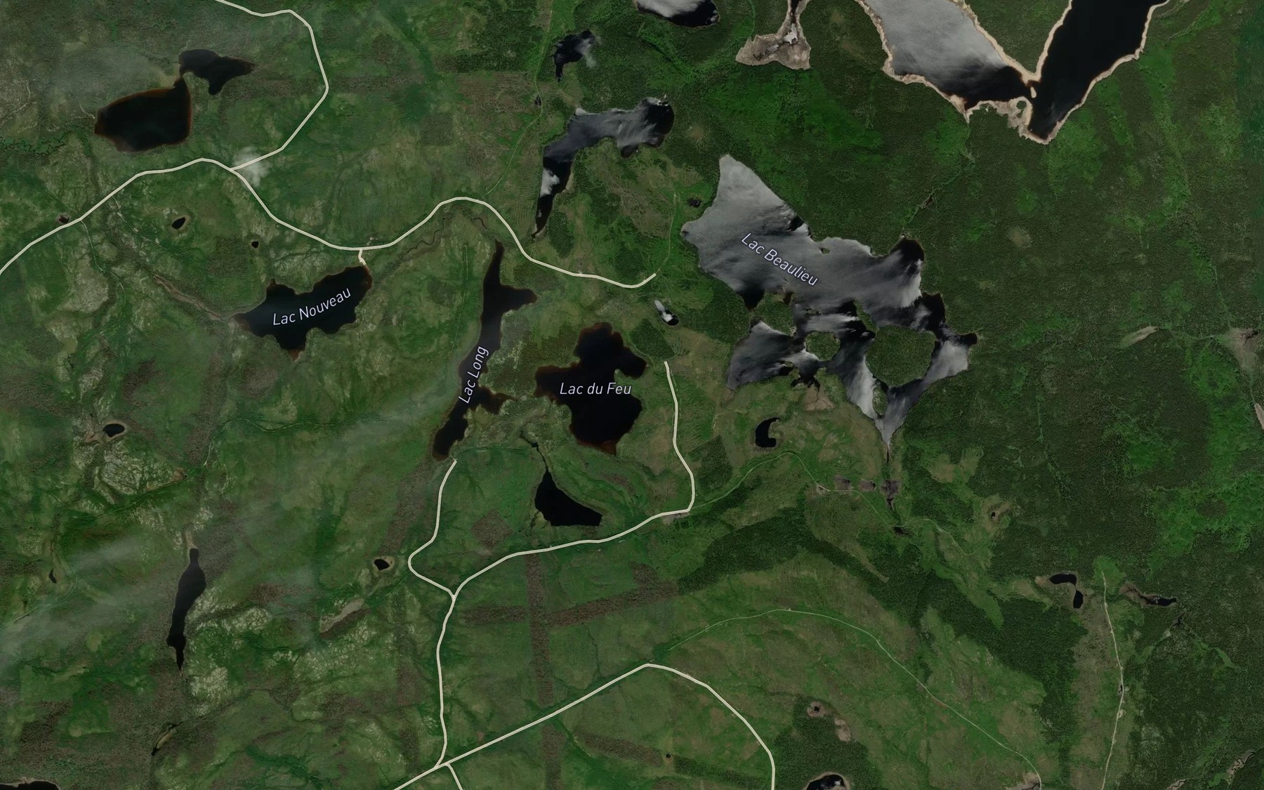 Satellite map of the Lac du Feu