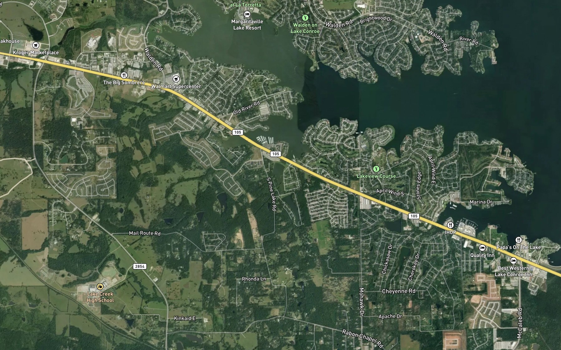 Satellite map of the Lake Lorraine