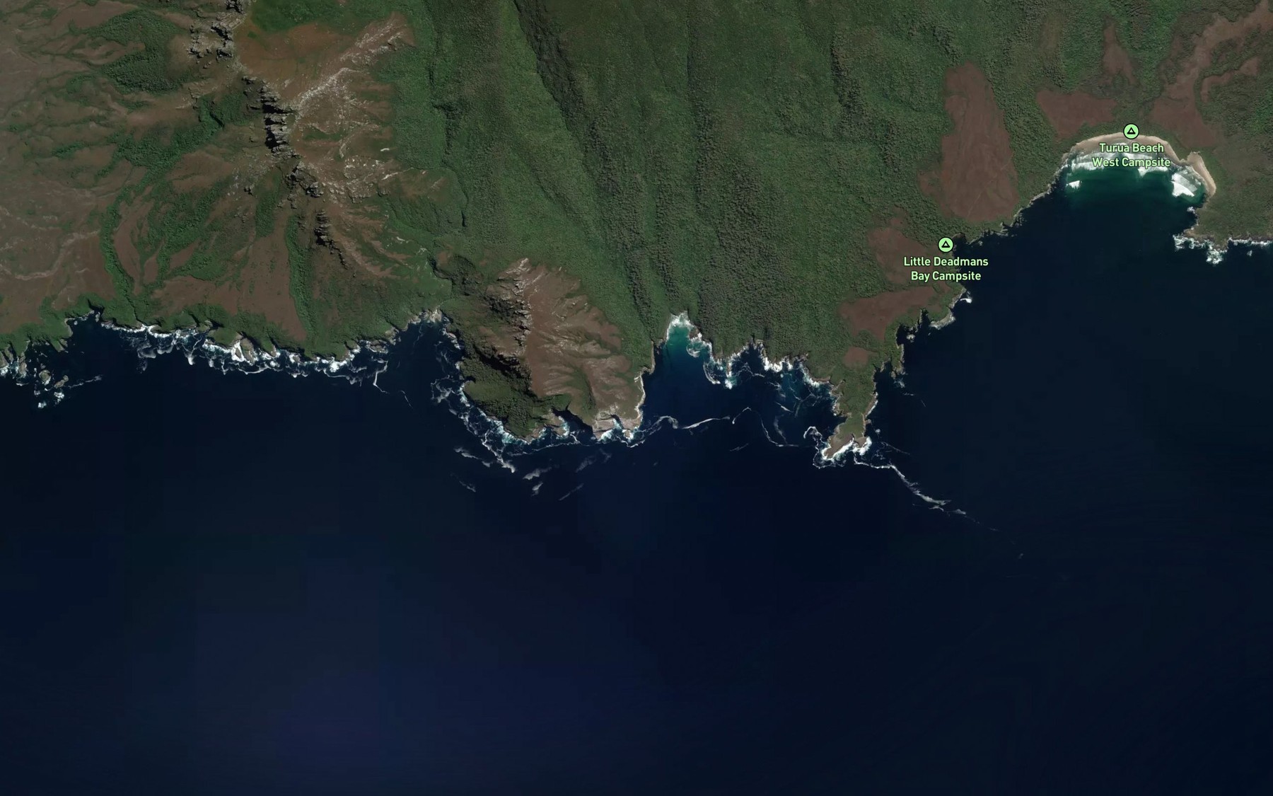 Satellite map of the Lousy Bay