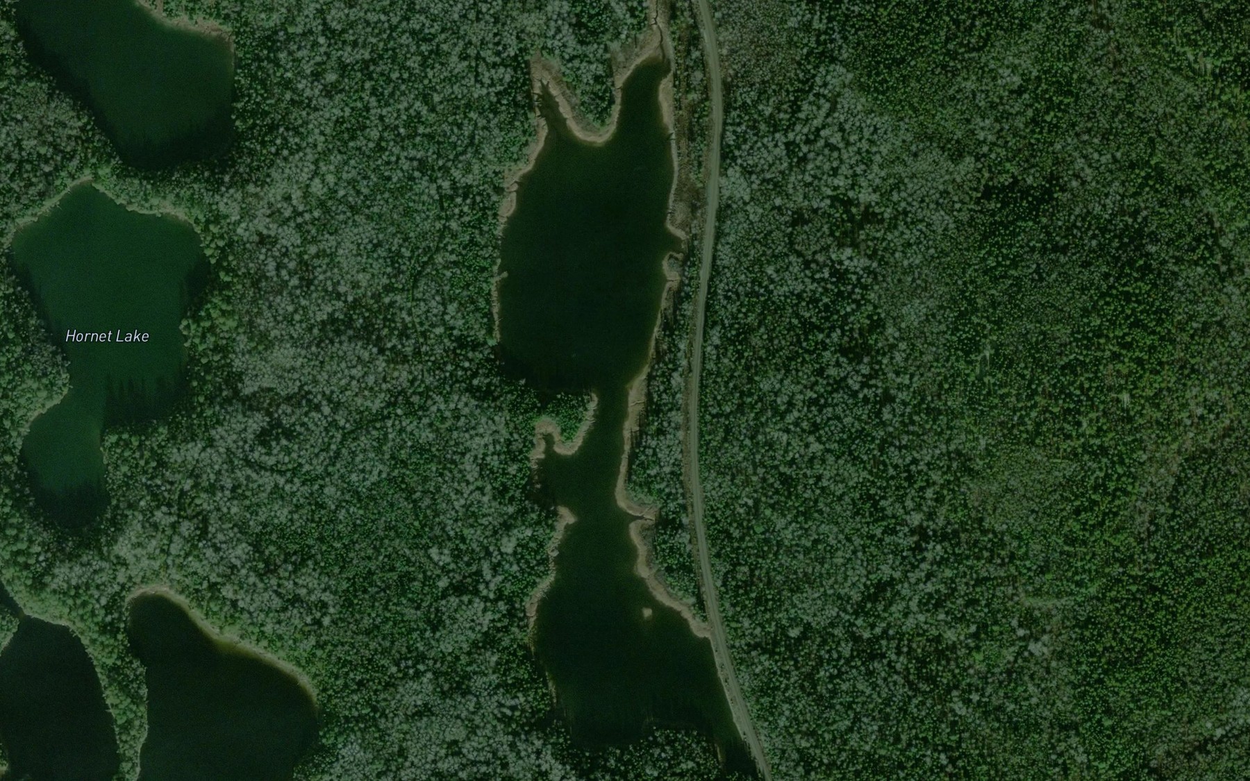 Satellite map of the Mallet Lake