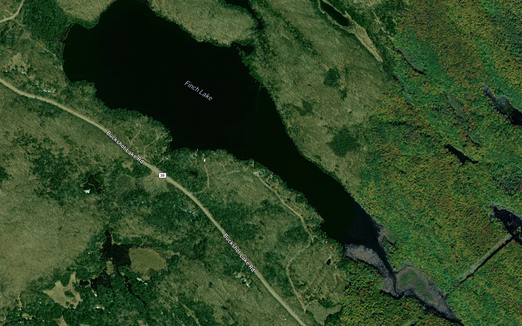Satellite map of the Finch Lake