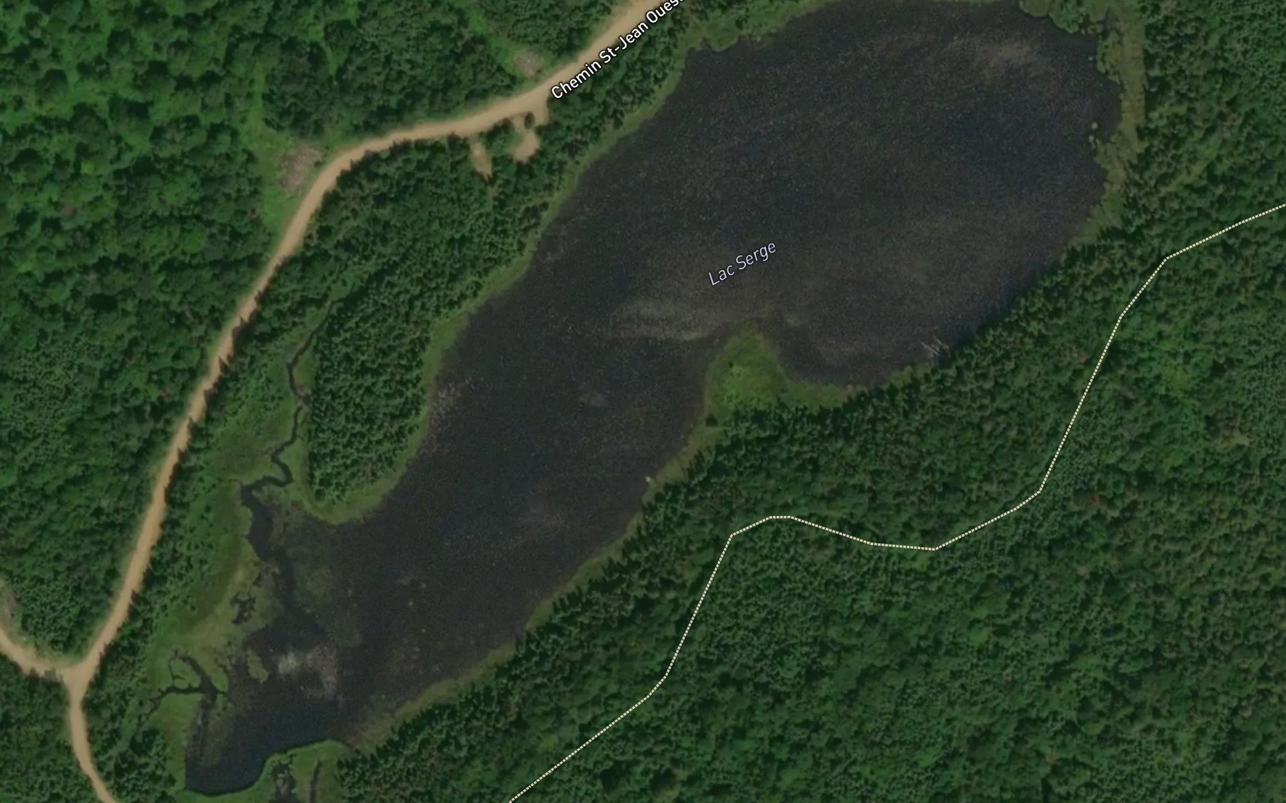 Satellite map of the Lac Serge
