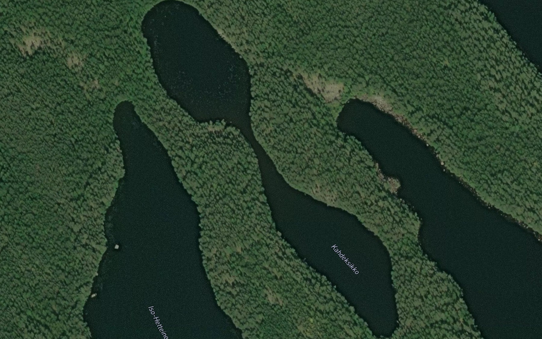Satellite map of the Kahdeksikko