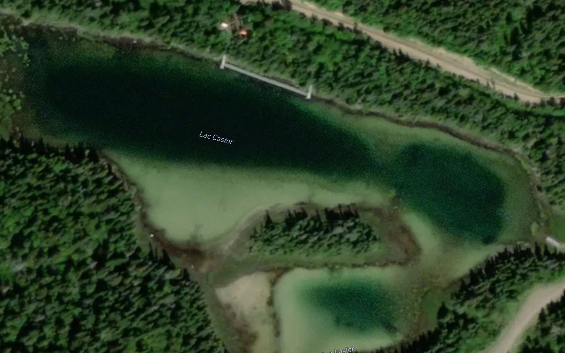 Satellite map of the Lac Castor