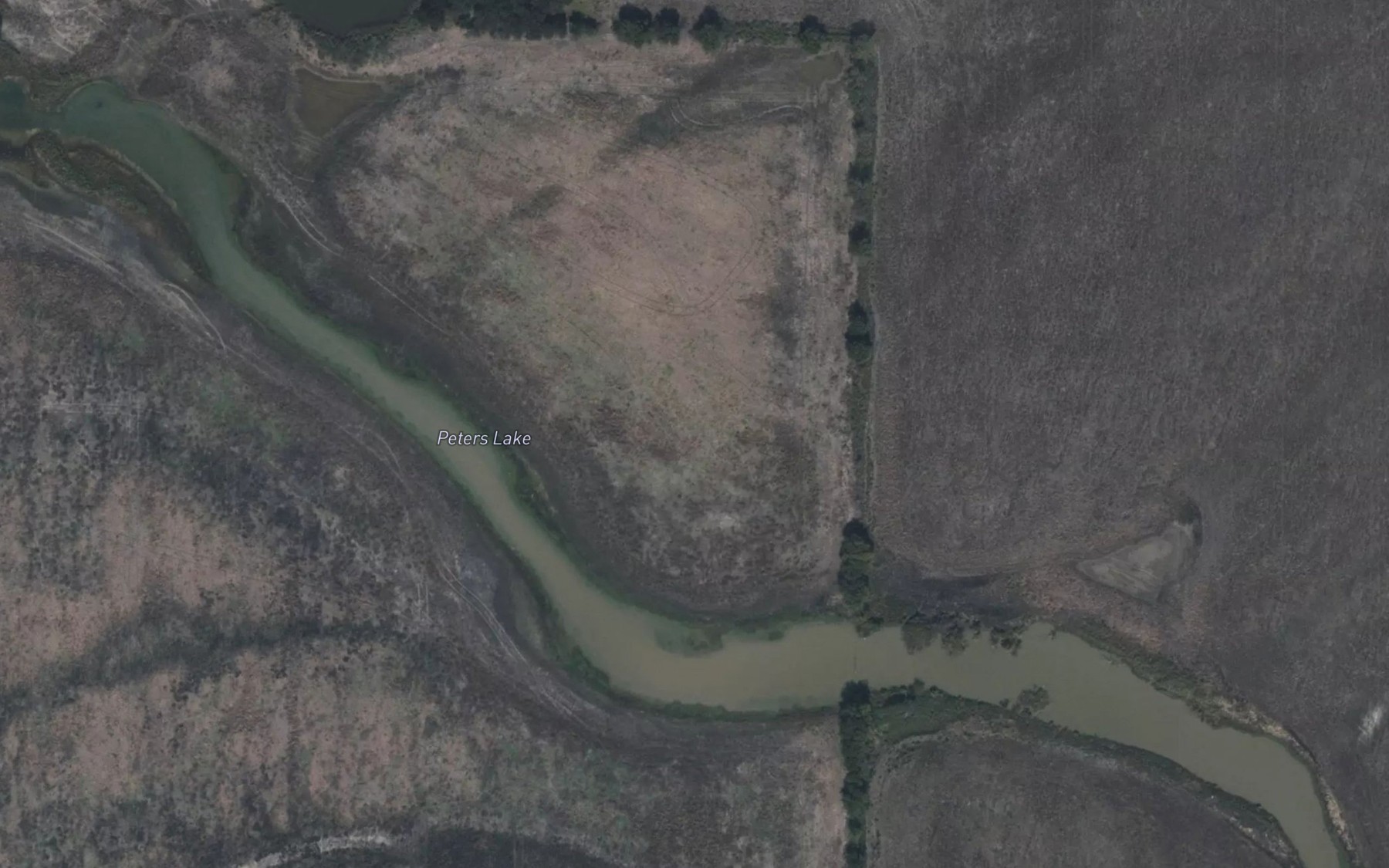 Satellite map of the Peters Lake