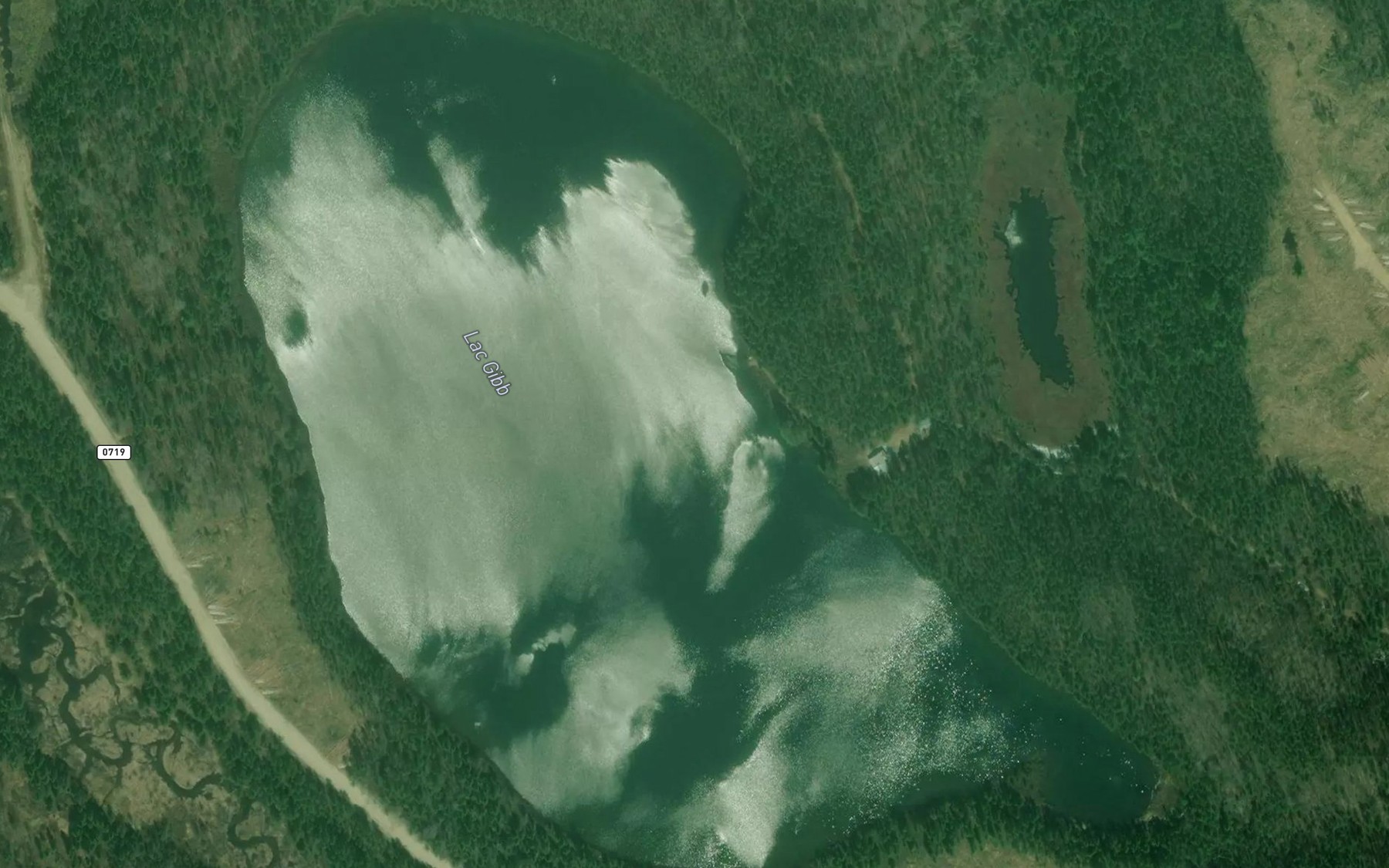 Satellite map of the Lac Gibb