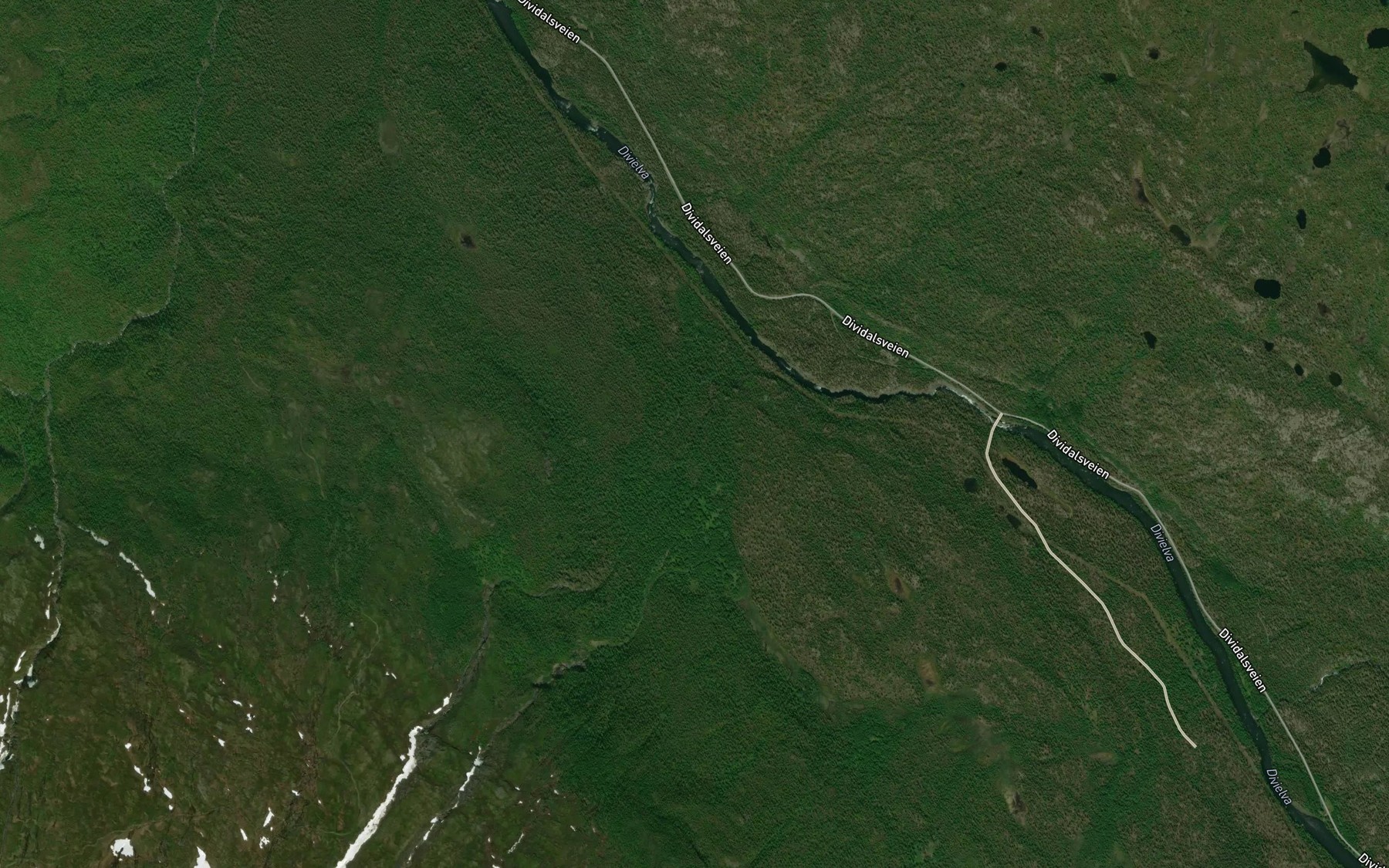 Satellite map of the Fossbekkan