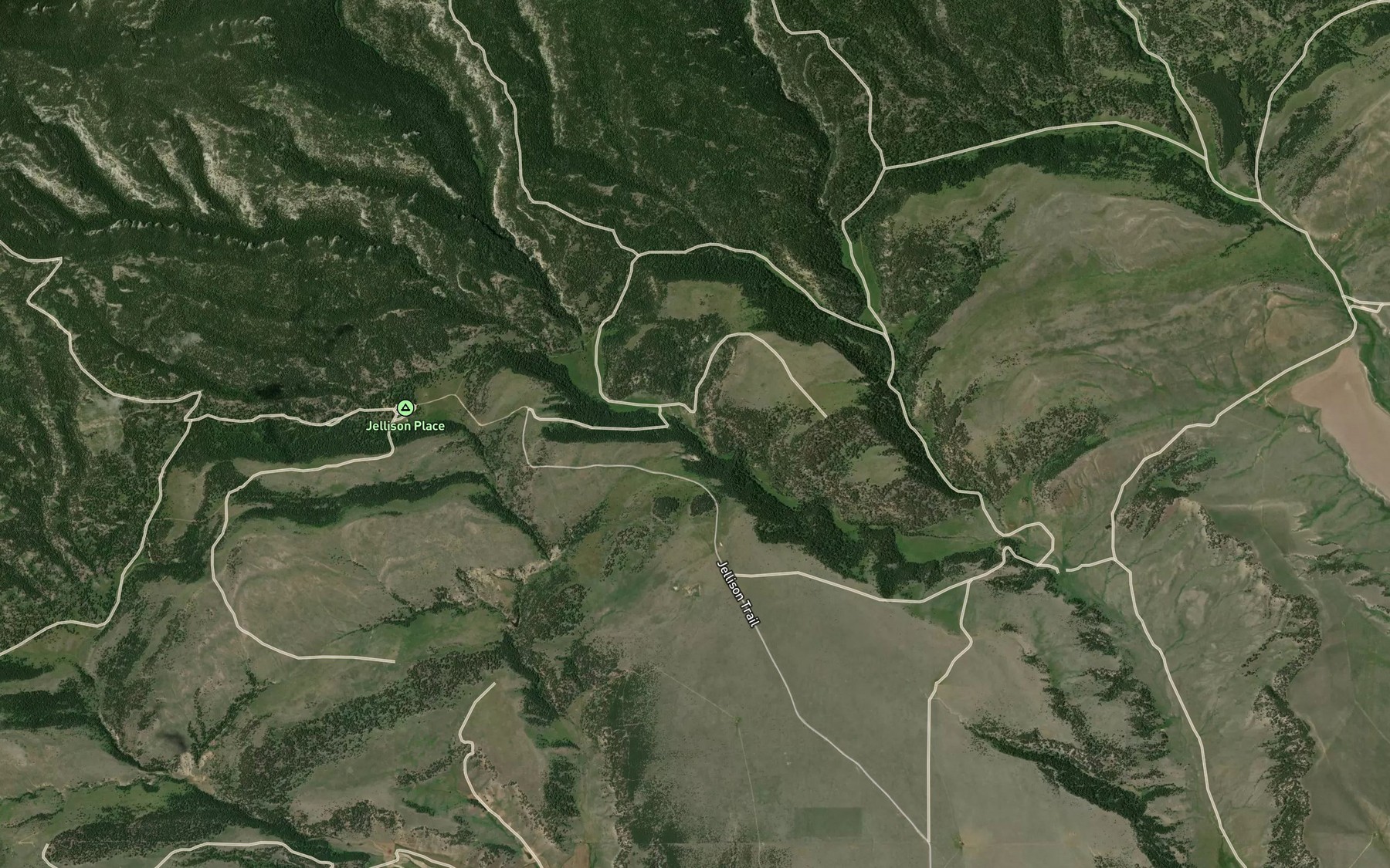 Satellite map of the Muir Spring