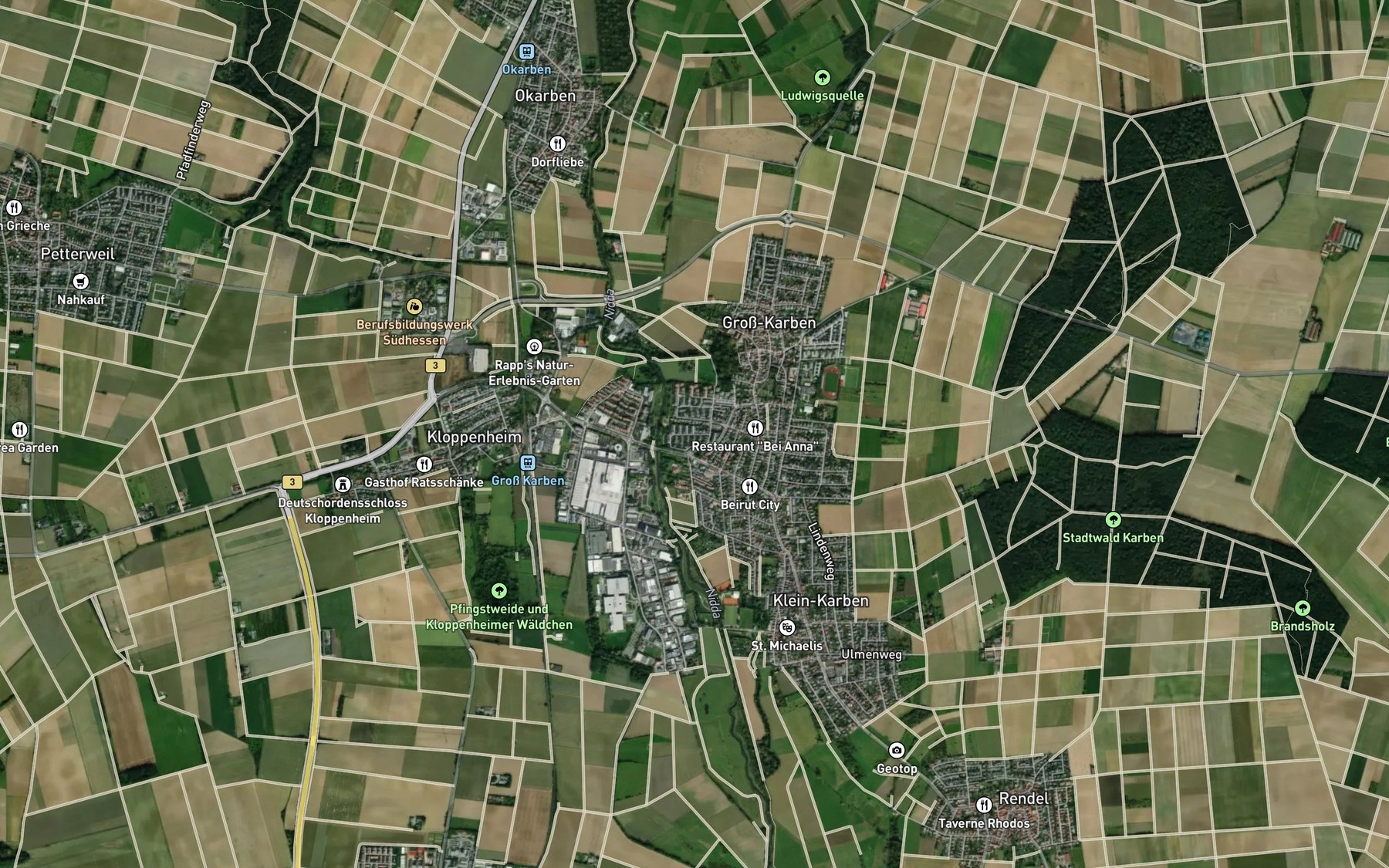 Satellite map of the Riedgraben