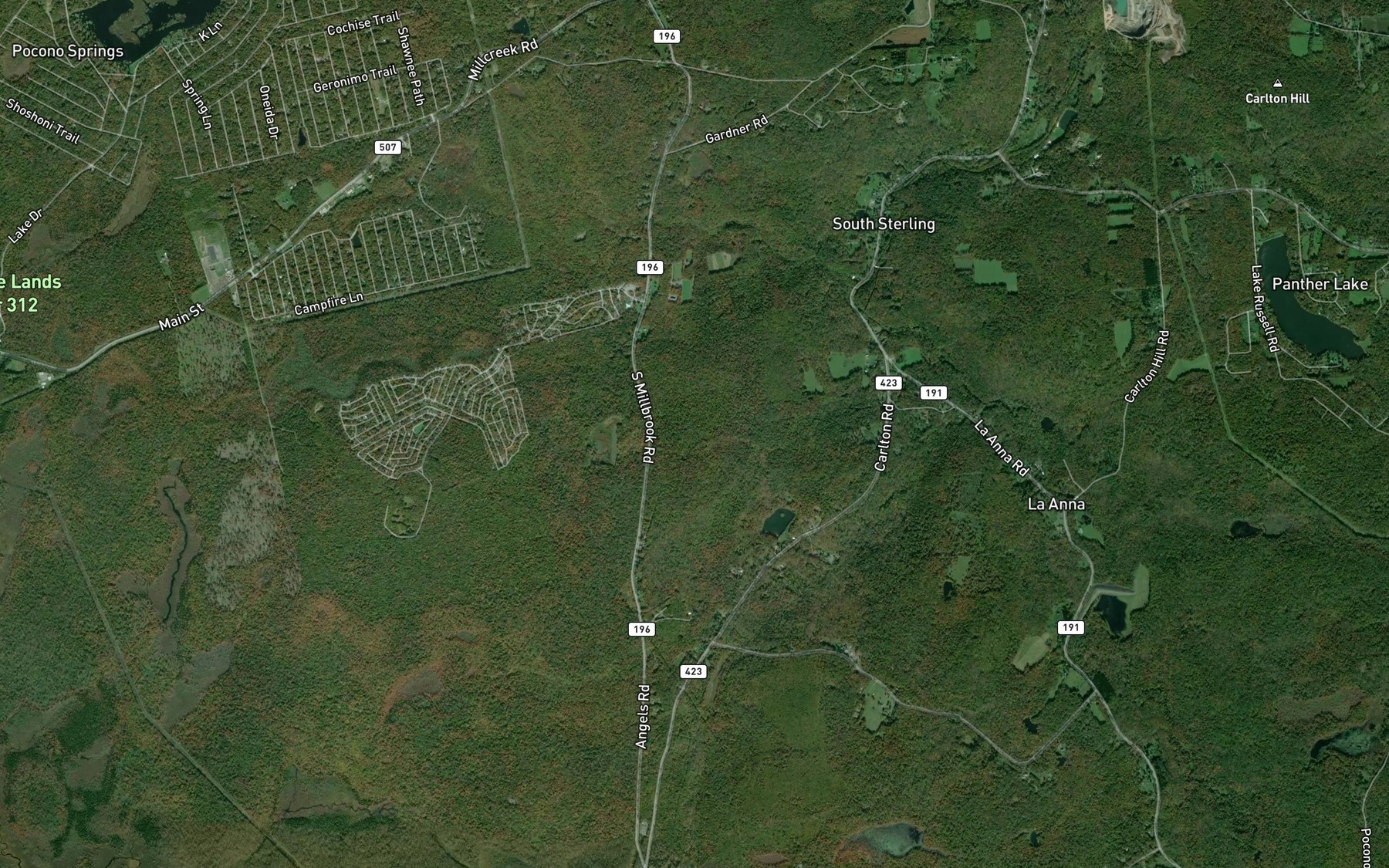 Satellite map of the Pa-447 Reservoir