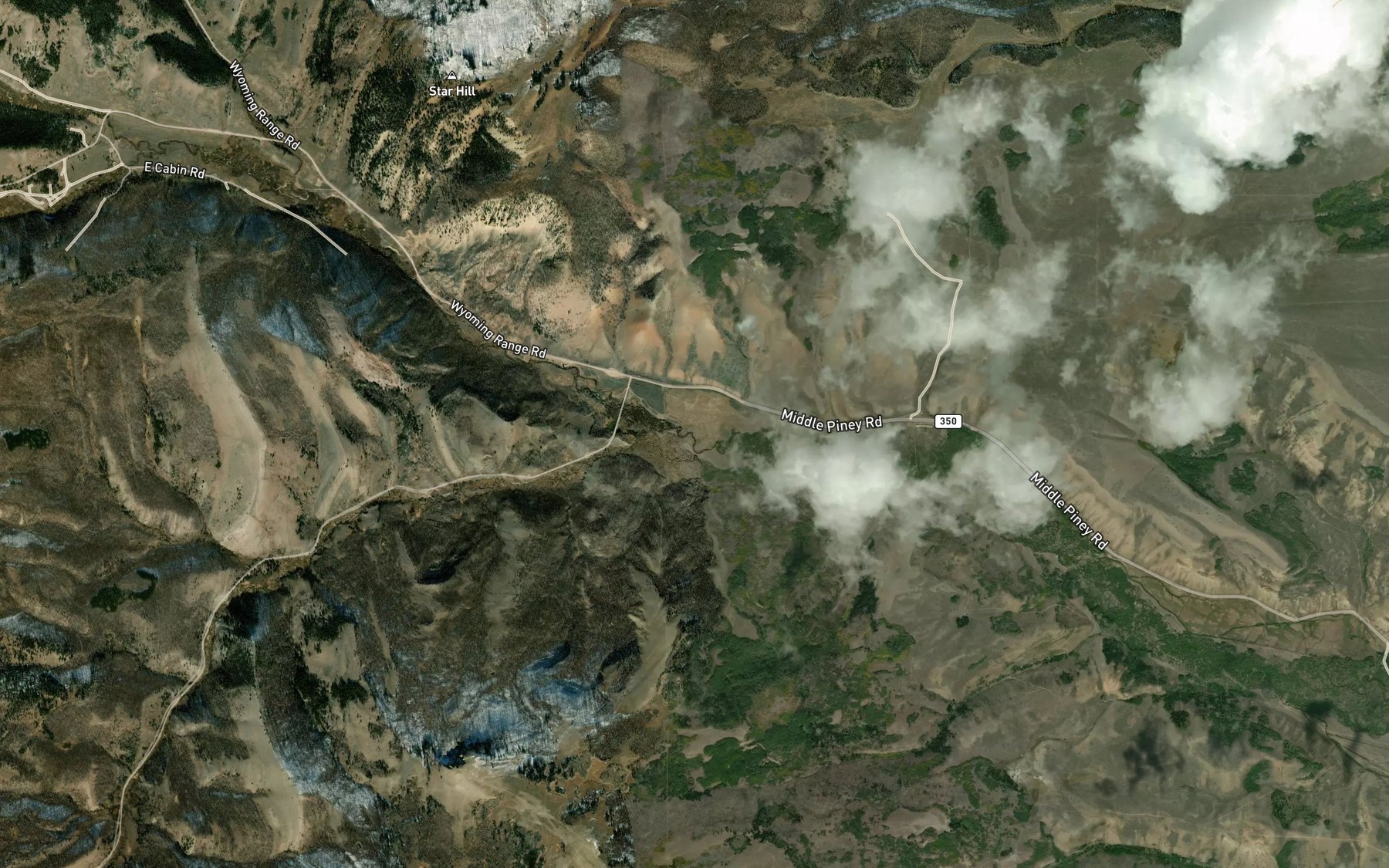 Satellite map of the Indian Creek