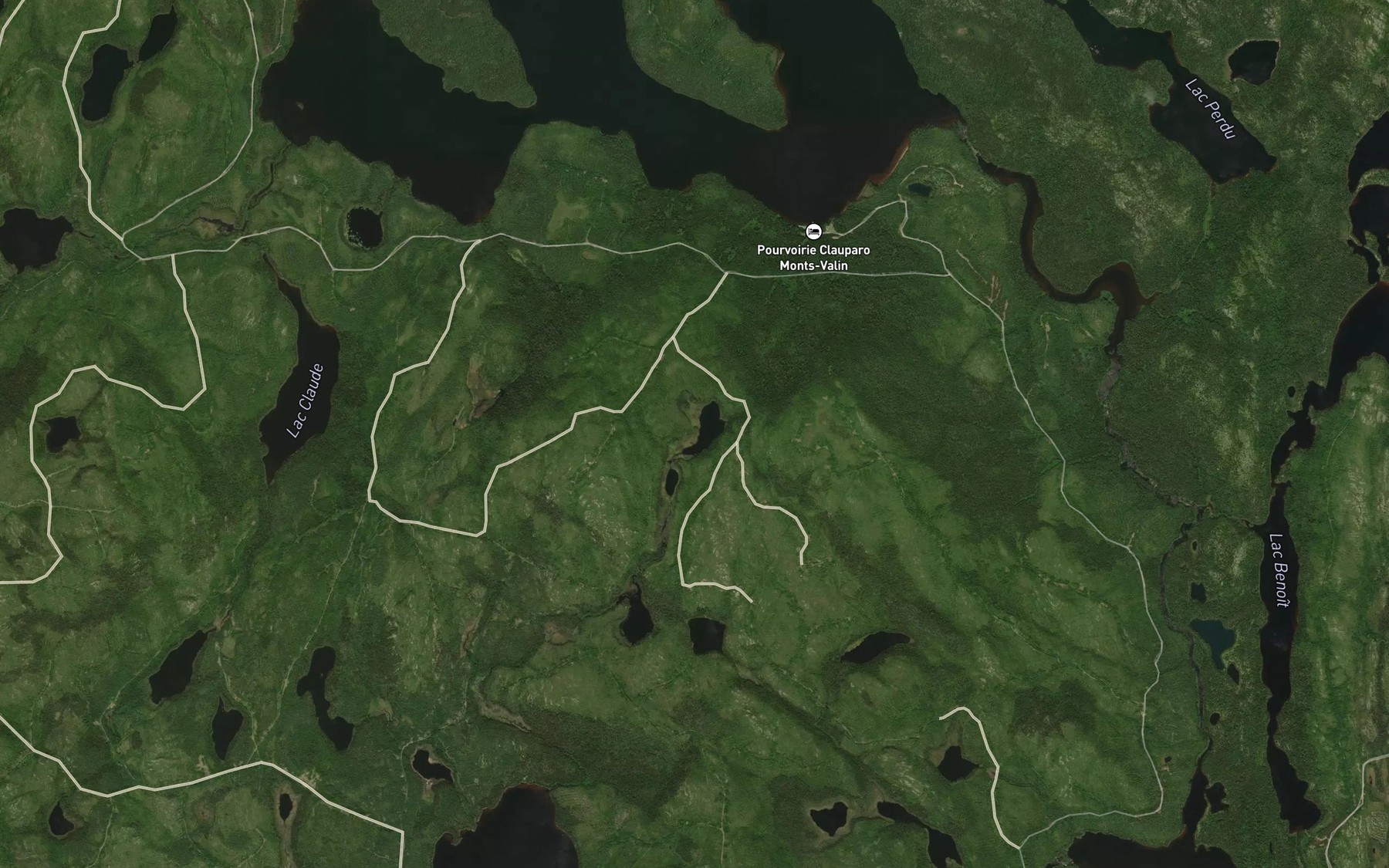 Satellite map of the Lac du Lievre