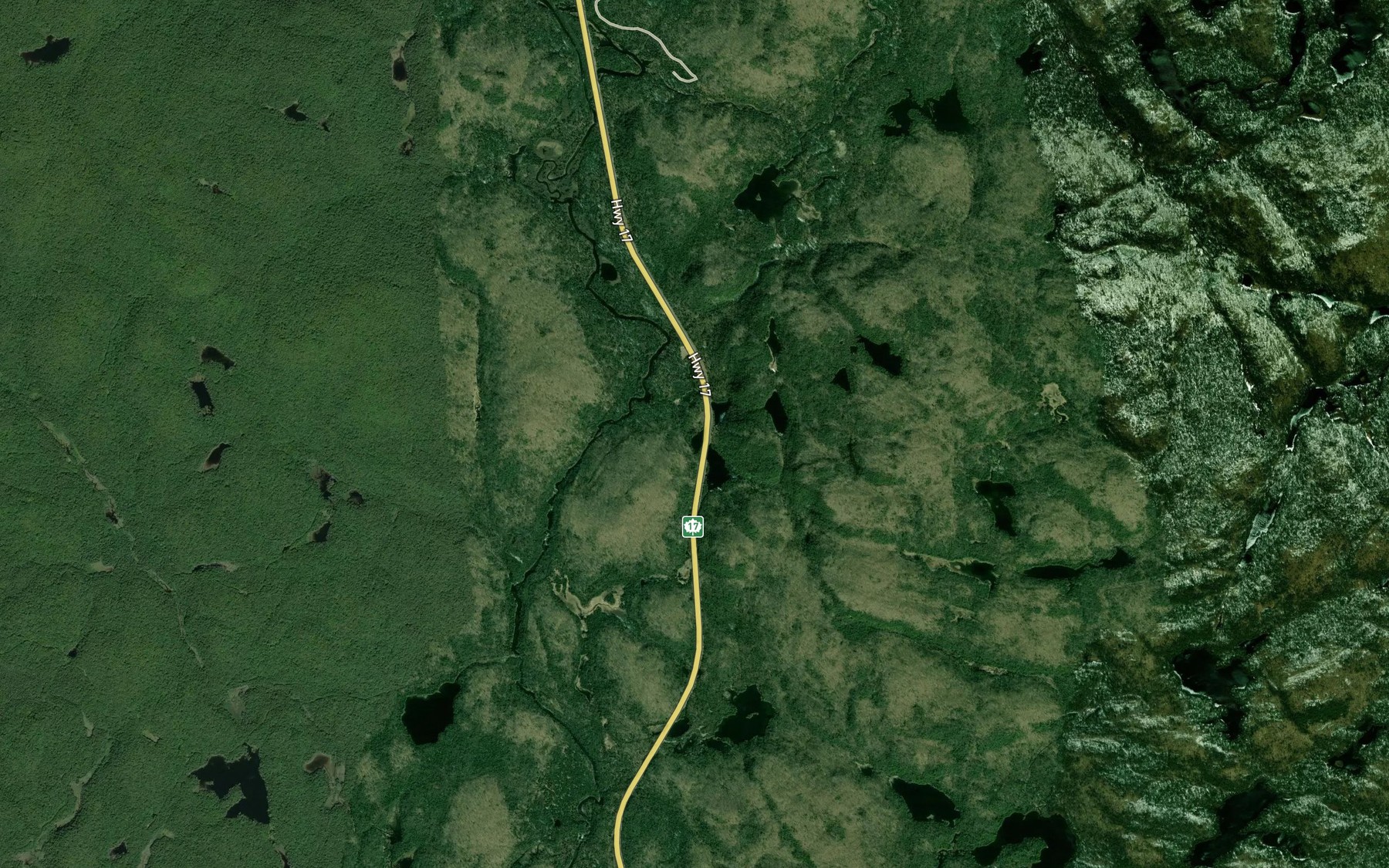Satellite map of the Baby Lake