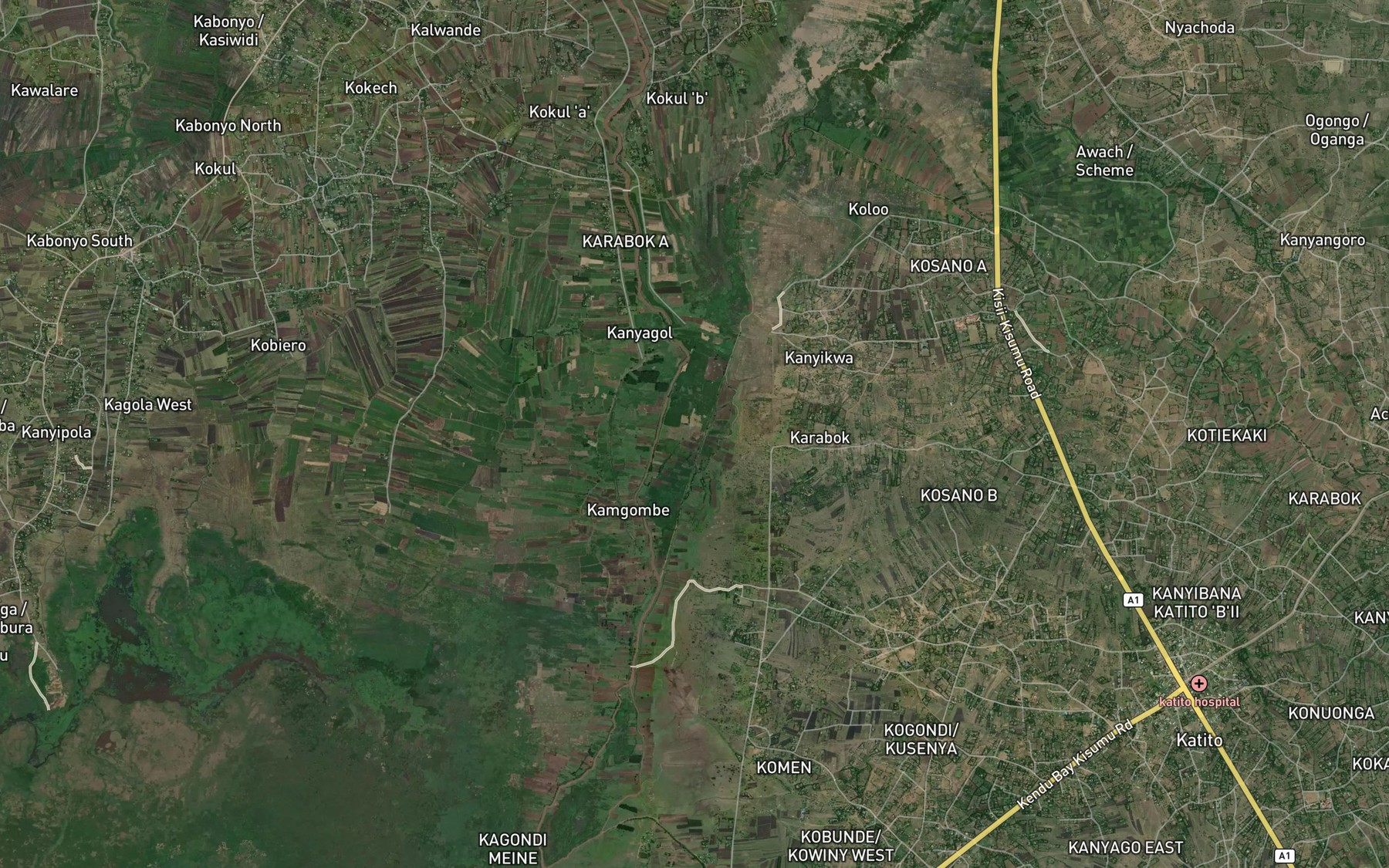Satellite map of the Nyamasibi