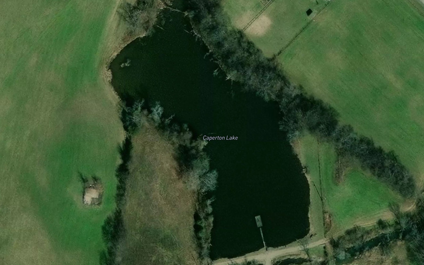 Satellite map of the Caperton Lake