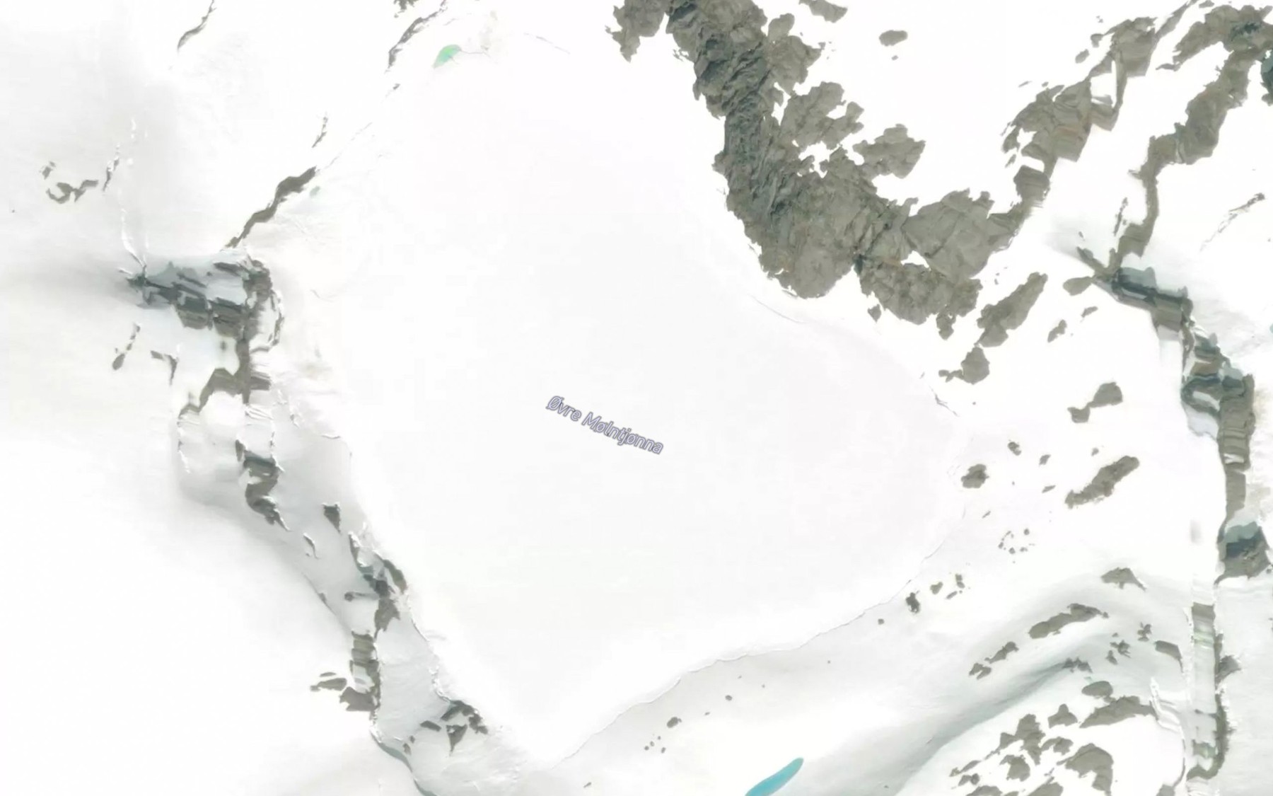 Satellite map of the Nedre Molntjorna