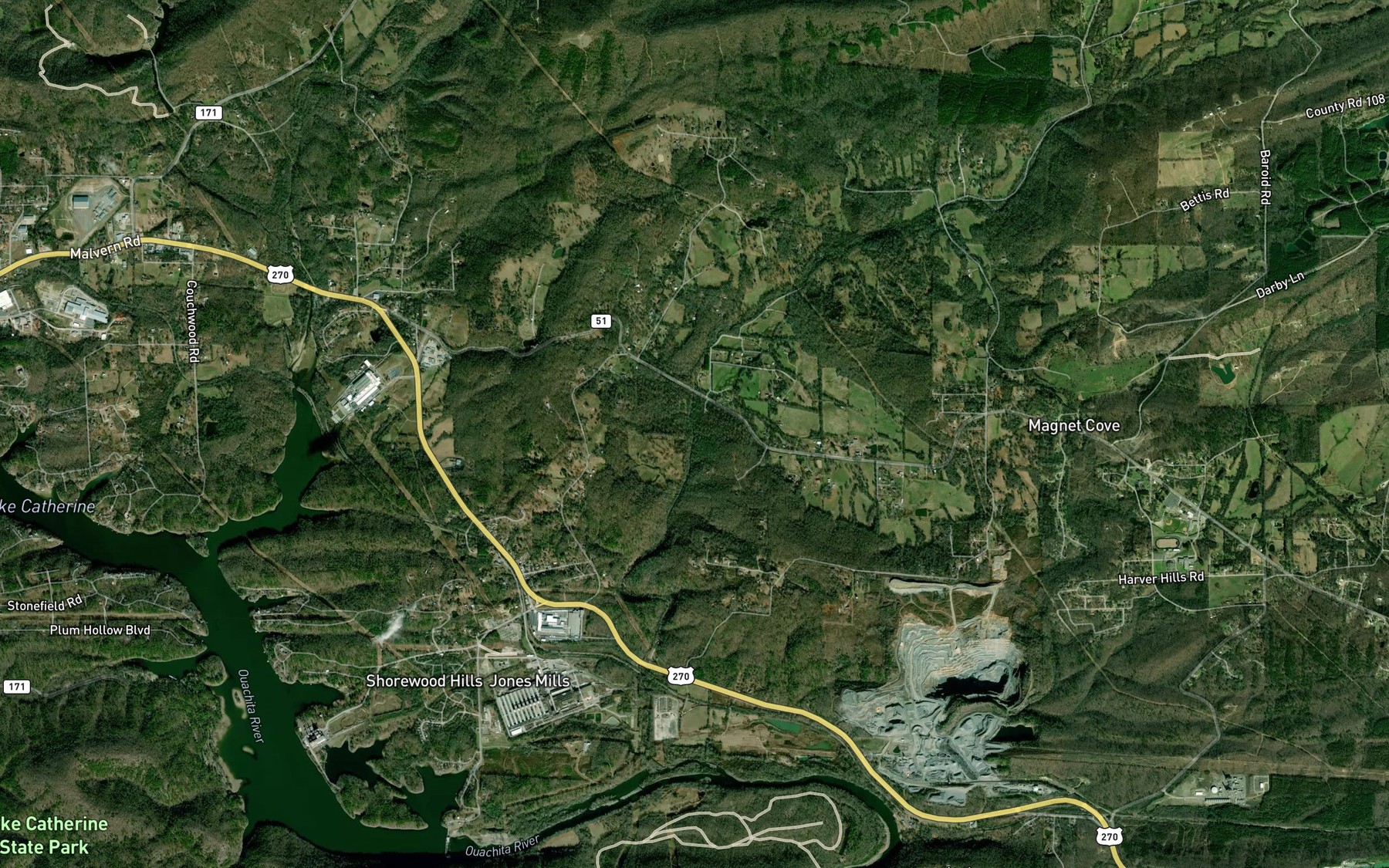 Satellite map of the The Branch