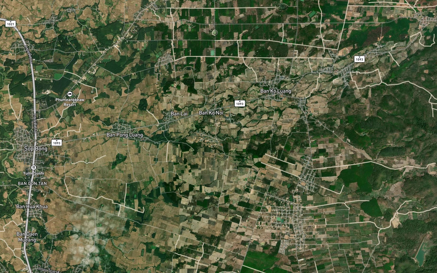 Satellite map of the Rong Khun