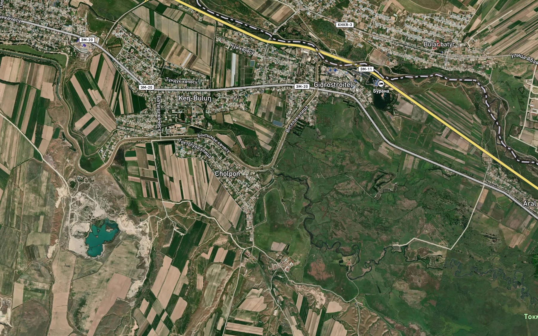 Satellite map of the Krasnaya Rechka