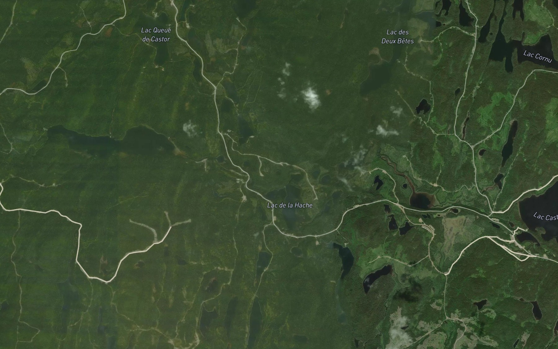 Satellite map of the Lac Puisette