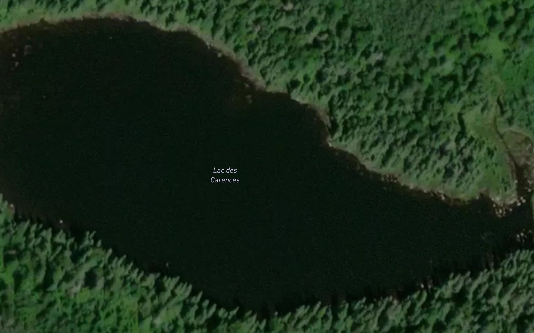 Satellite map of the Lac des Carences