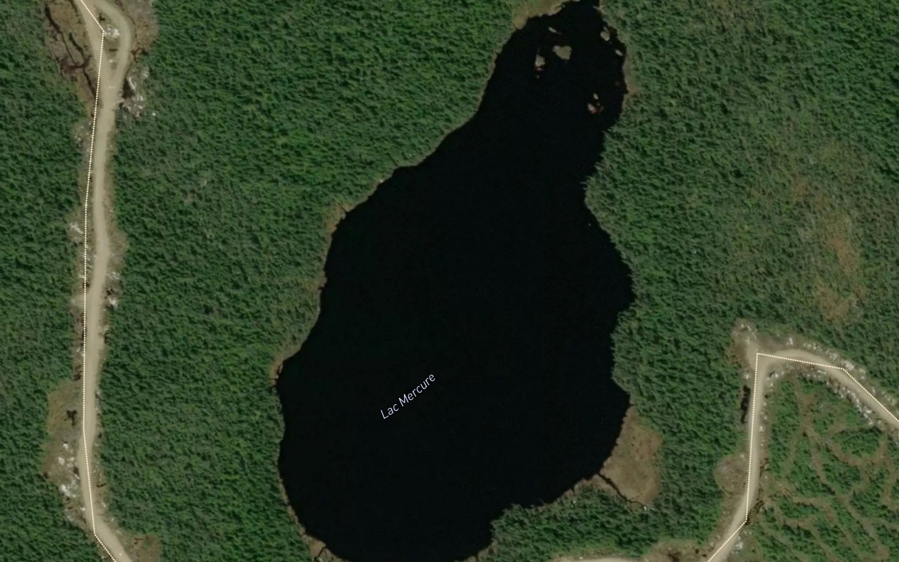Satellite map of the Lac Mercure