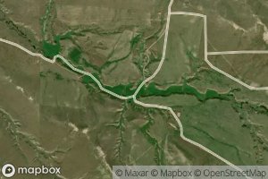 Satellite map of the Flat Creek
