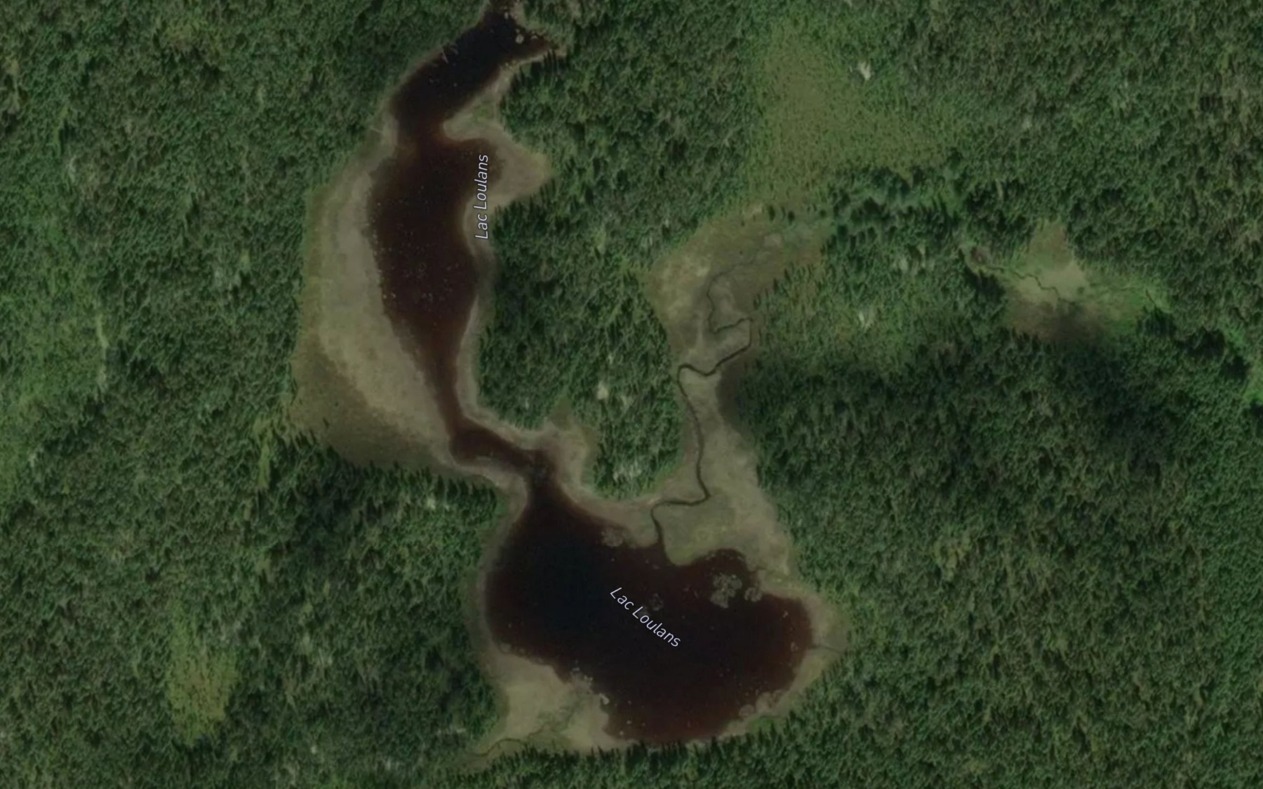 Satellite map of the Lac Loulans