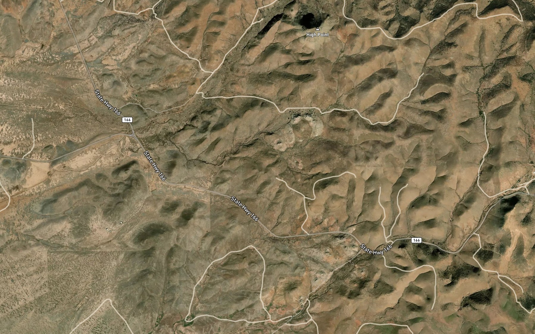 Satellite map of the Barrel Springs