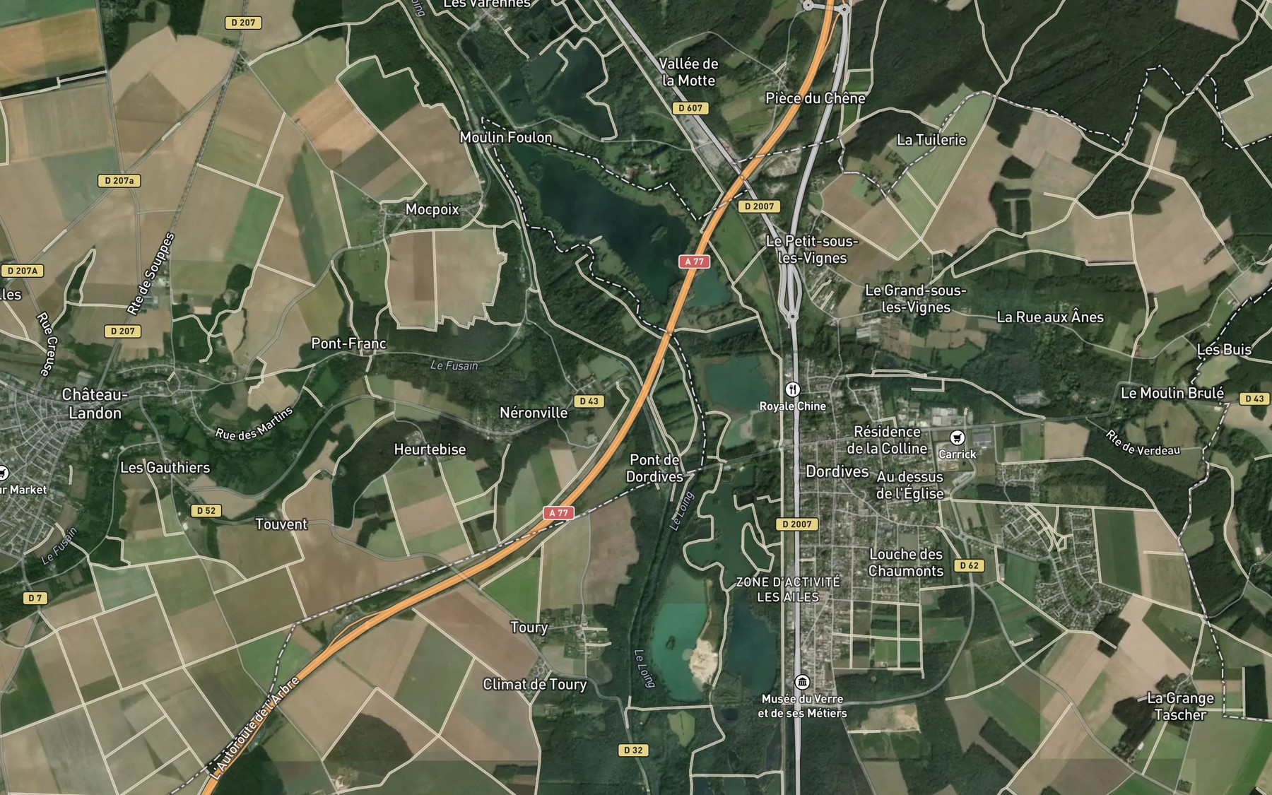 Satellite map of the Betz