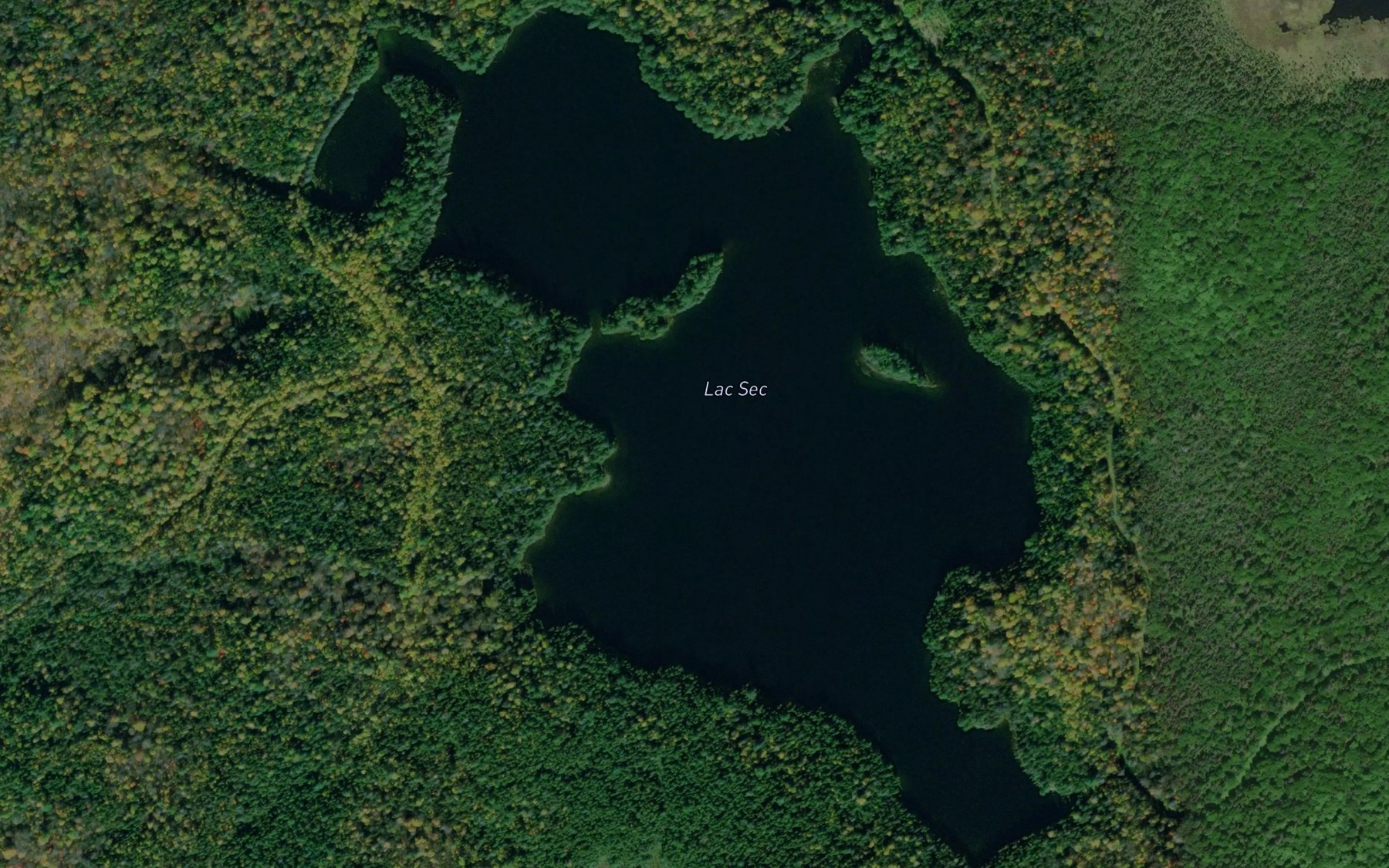 Satellite map of the Lac Sec